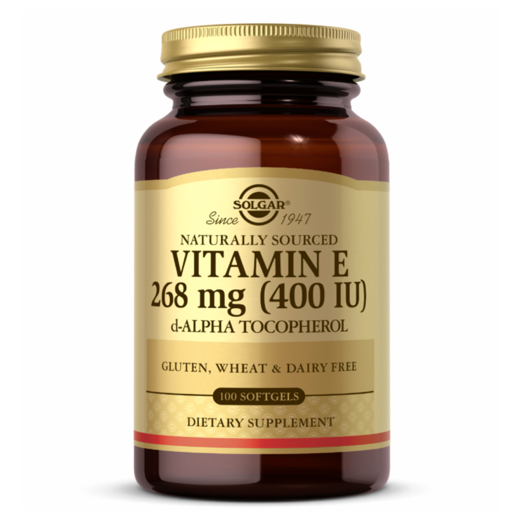 Solgar Vitamin E 400 IU d-Alpha Tocopherol - 100 Softgels 2022-10-0751