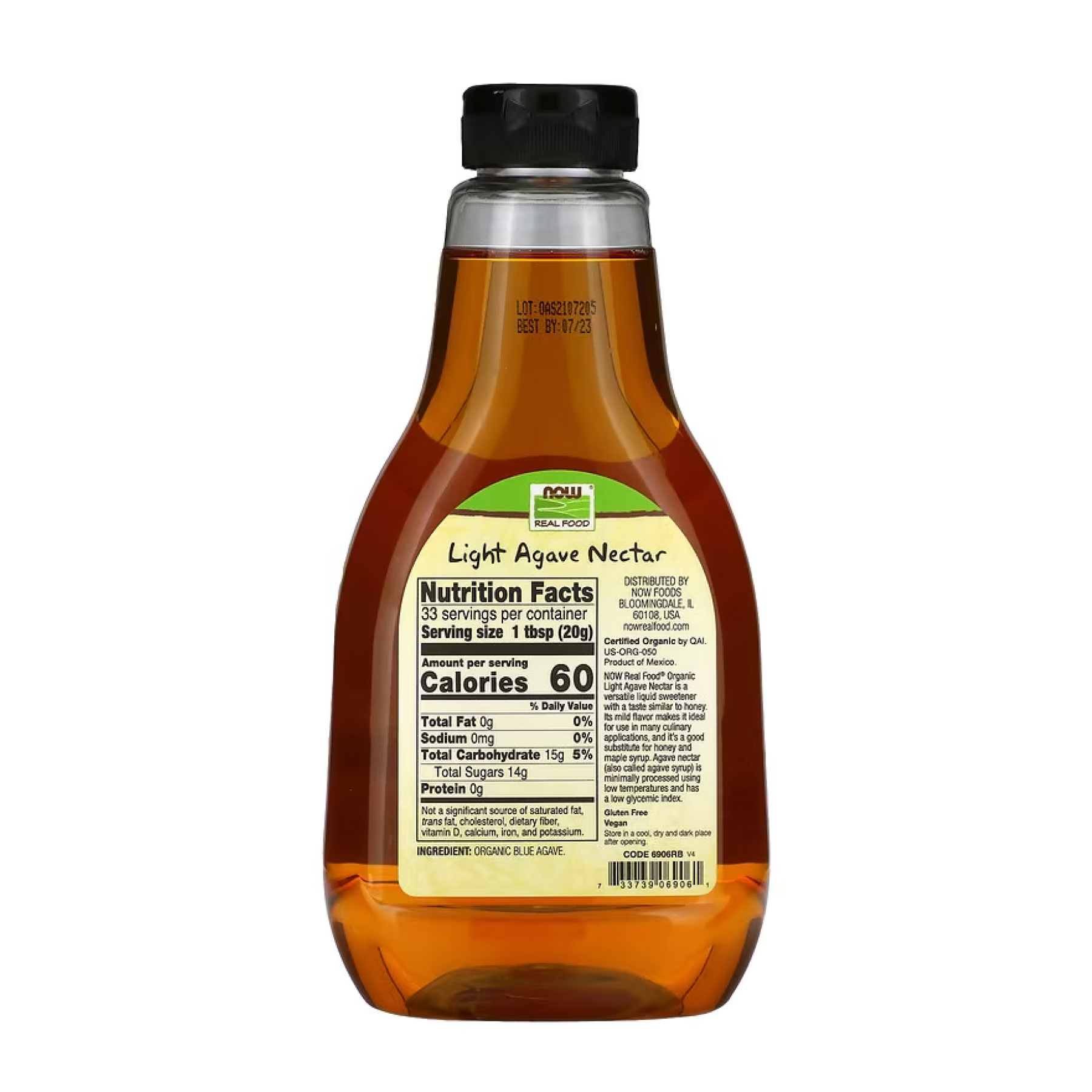 Now Foods Agave Nectar Light & Organic - 660g 2023-10-5254
