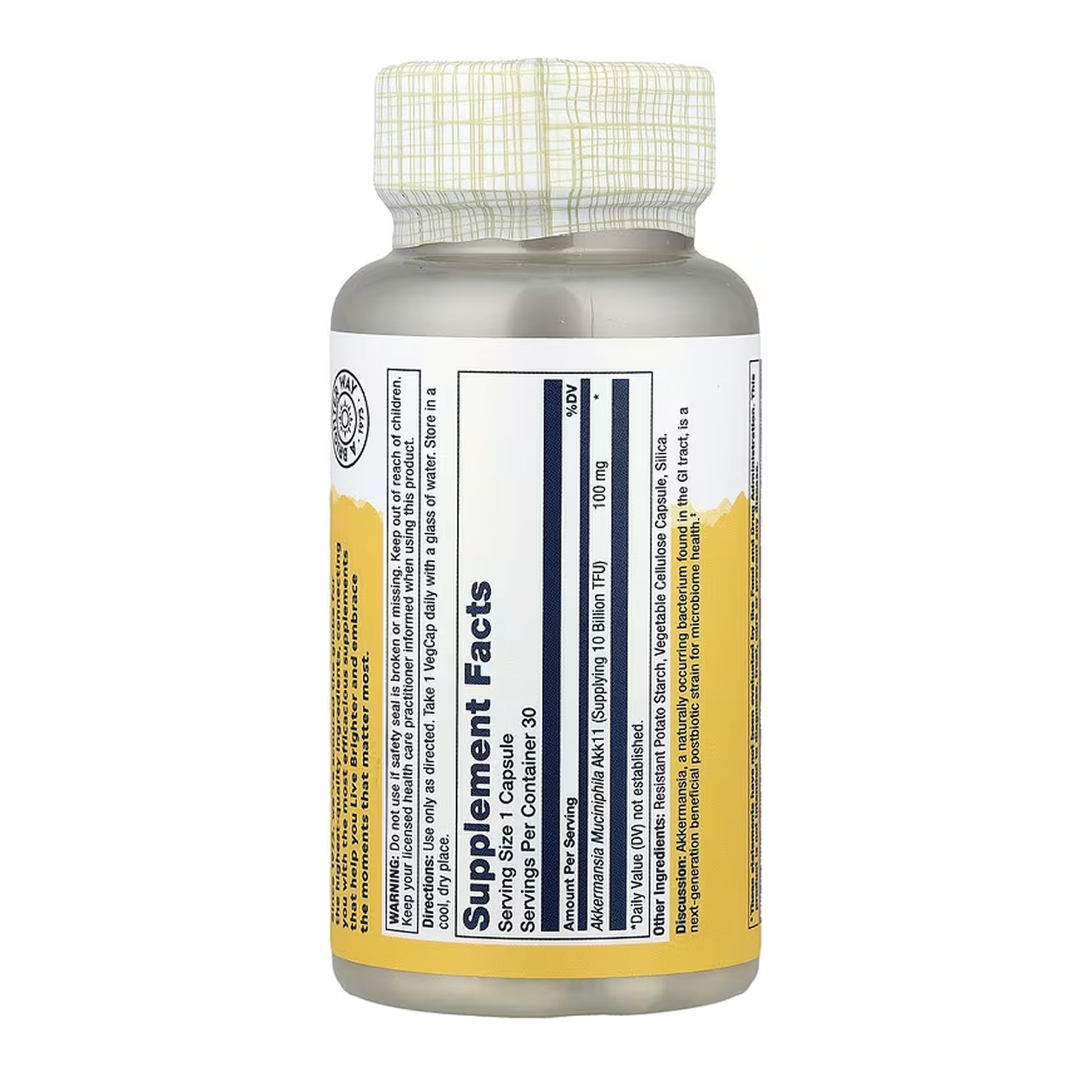 Solaray Akkermansia Postbiotic - 30 vcaps 2023-10-7778