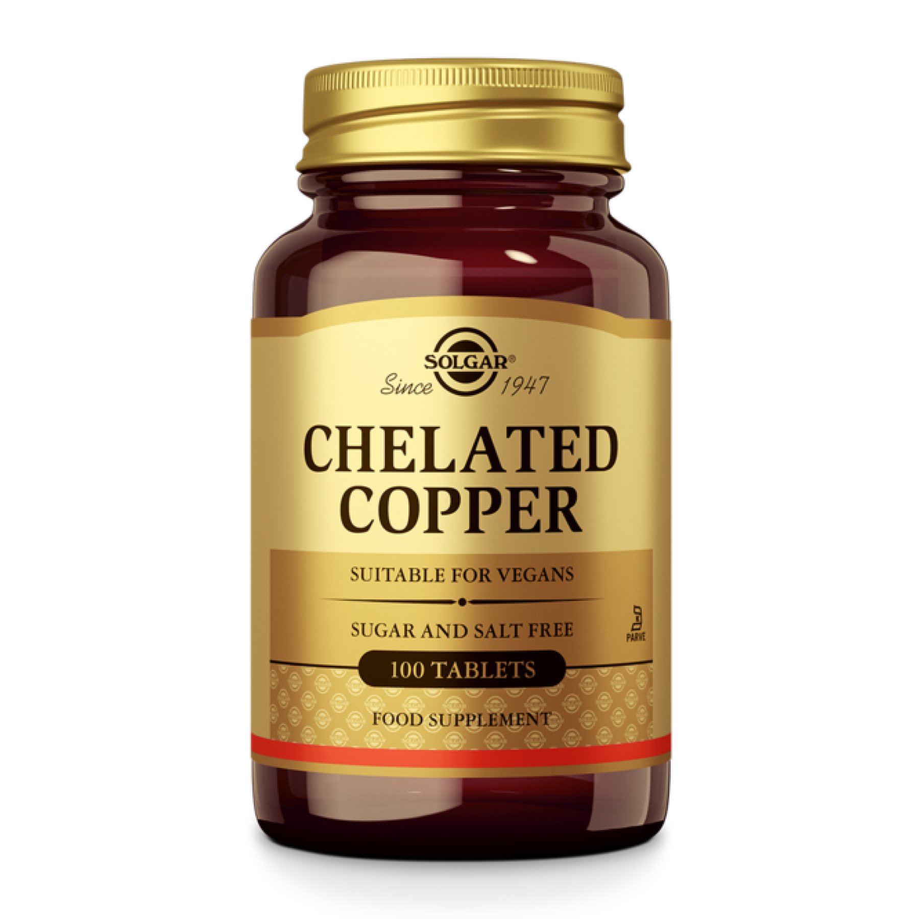 Solgar Chelated Copper - 100 tabs 2023-10-7008