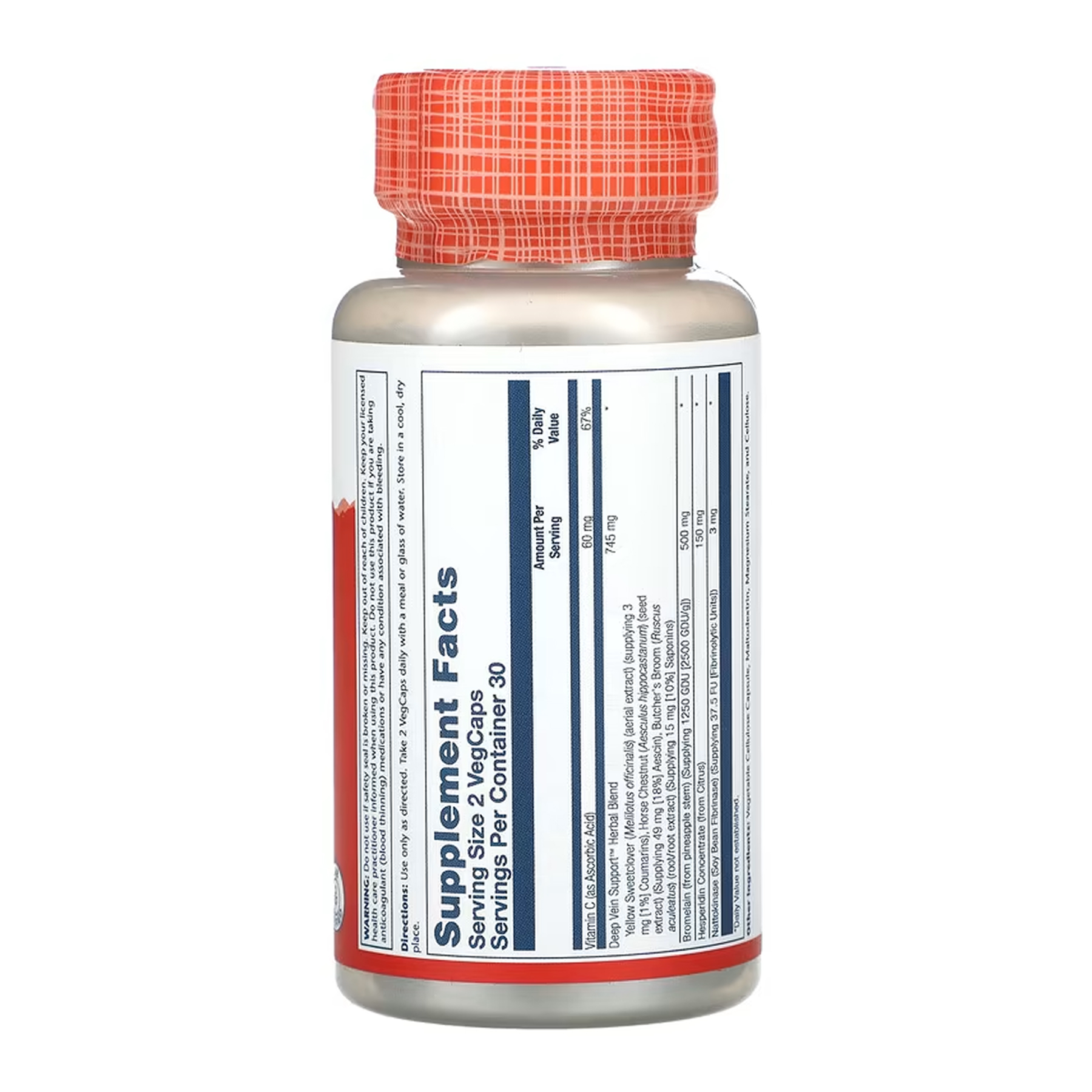 Solaray Deep Vein Support - 60 vcaps 2023-10-6769