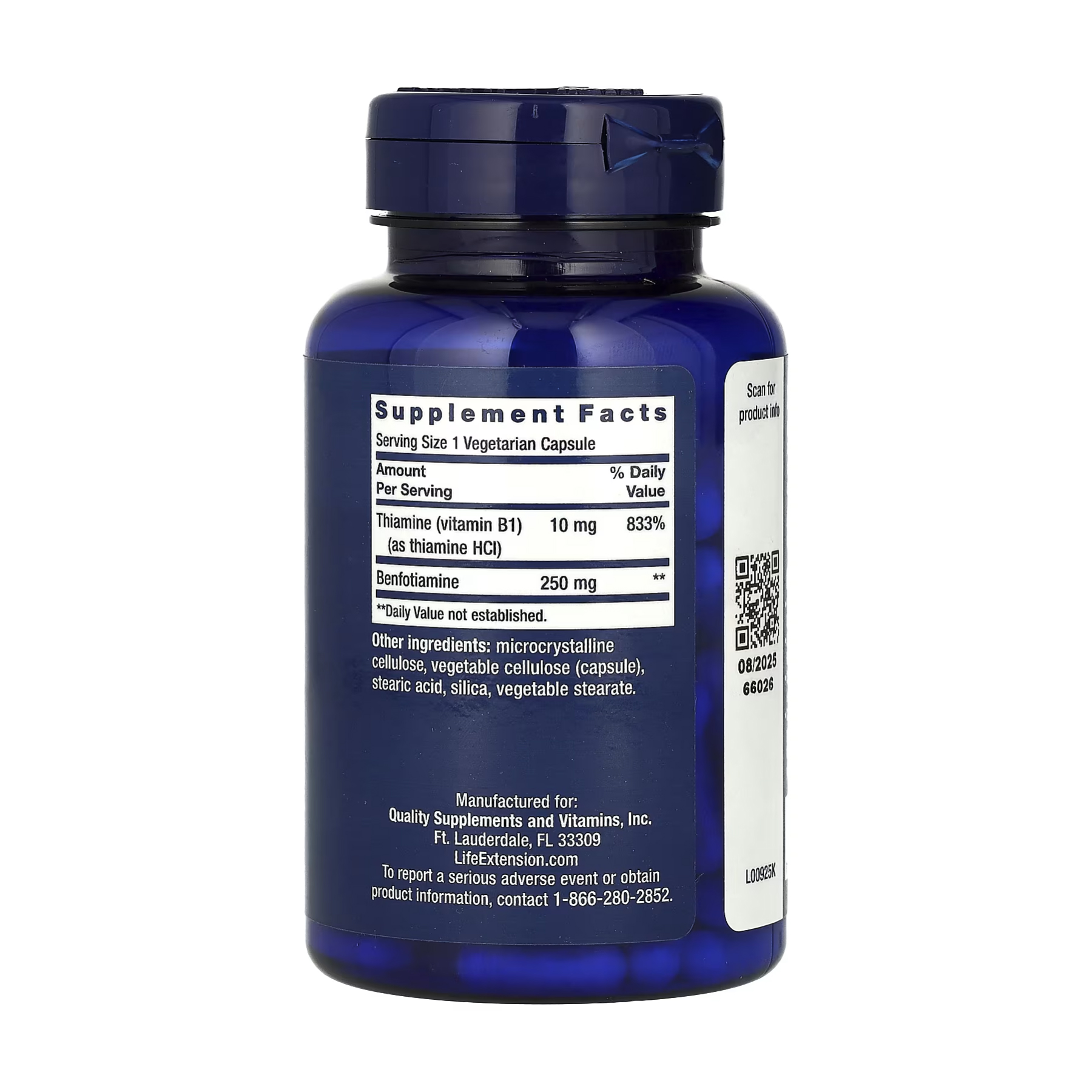Life Extension Mega Benfotiamine 250 mg - 120 vcaps 2023-10-3213