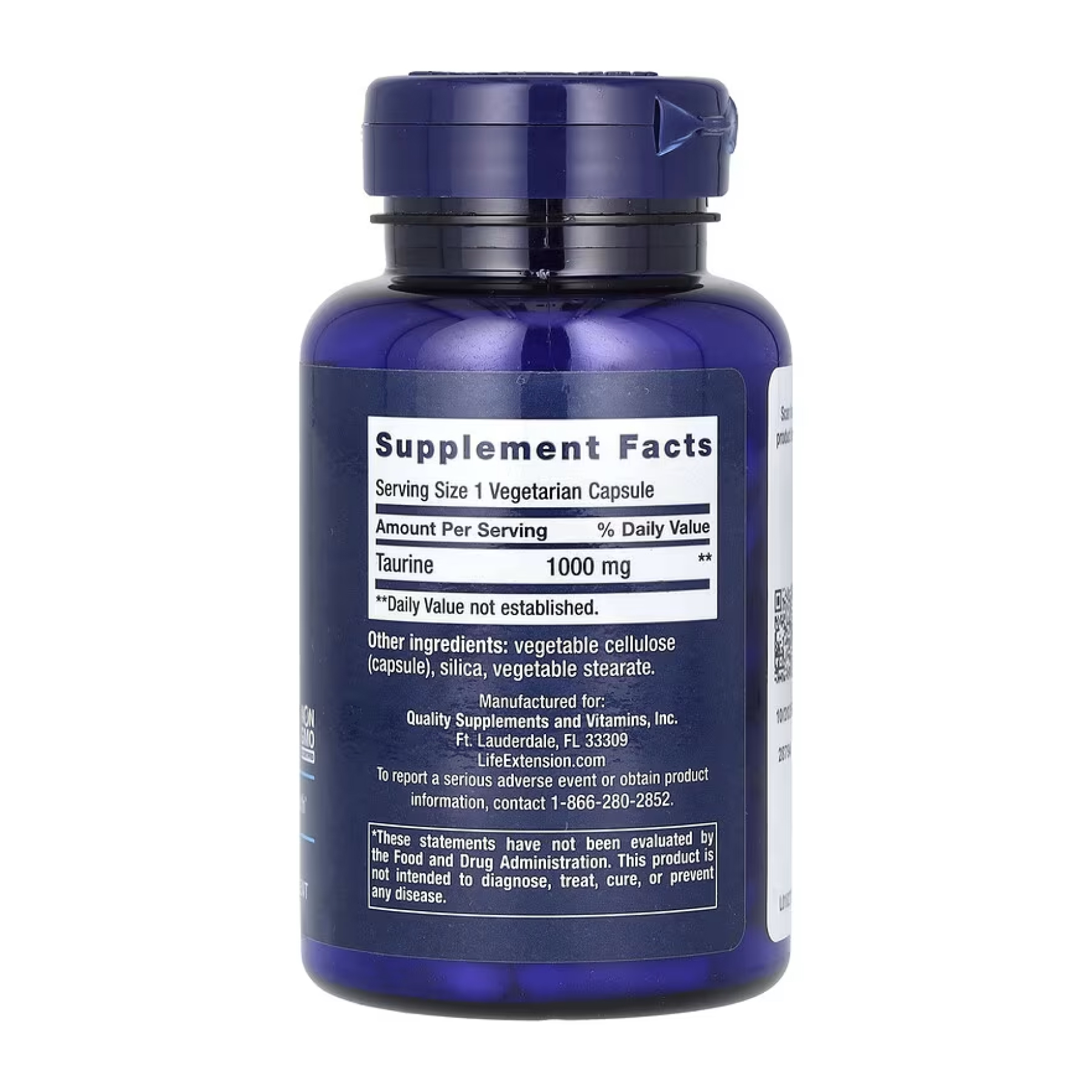Life Extension Taurine 1000mg - 90 vcaps 2022-10-1918