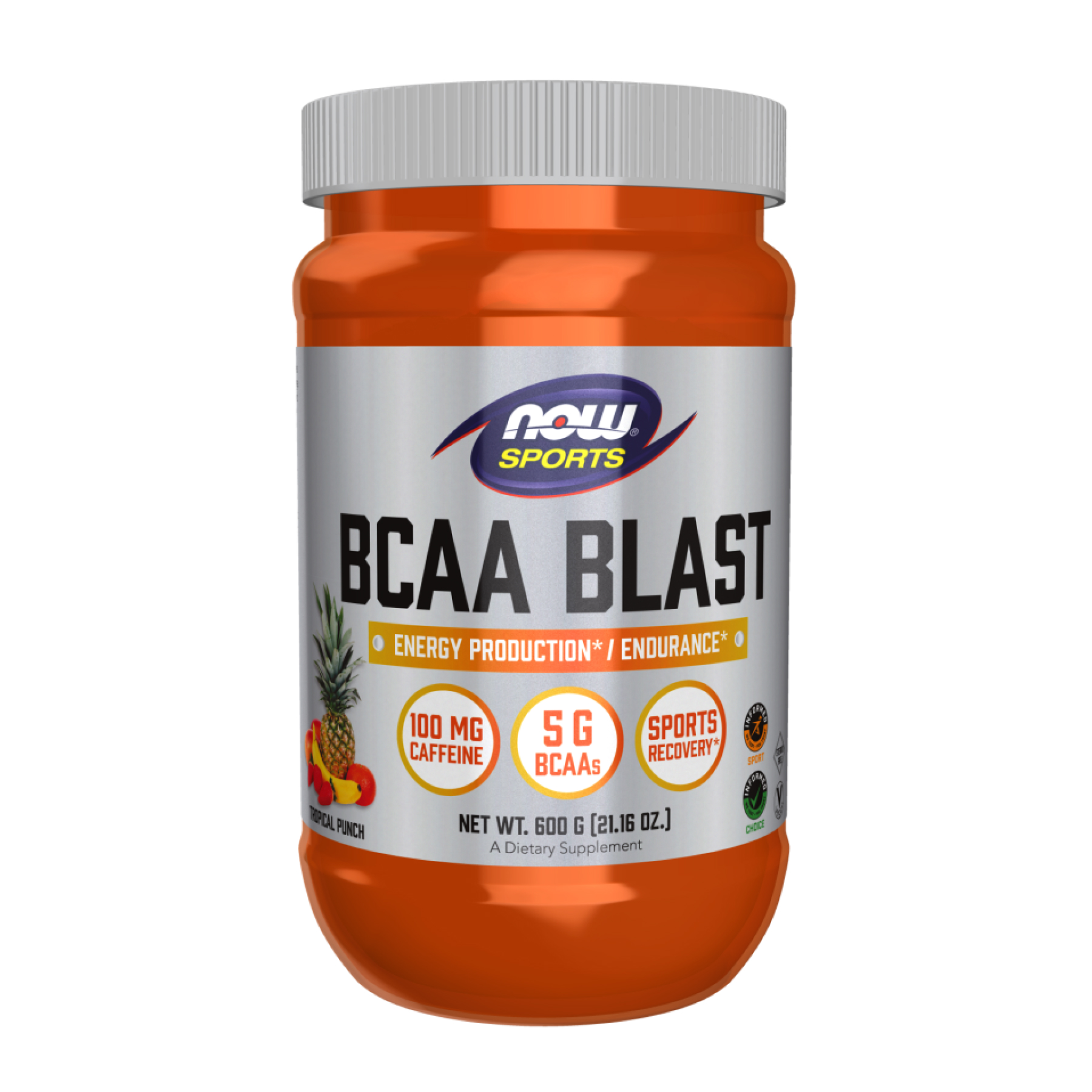 Now Foods BCAA Blast Powder - 600g Tropical Punch 2023-10-4526