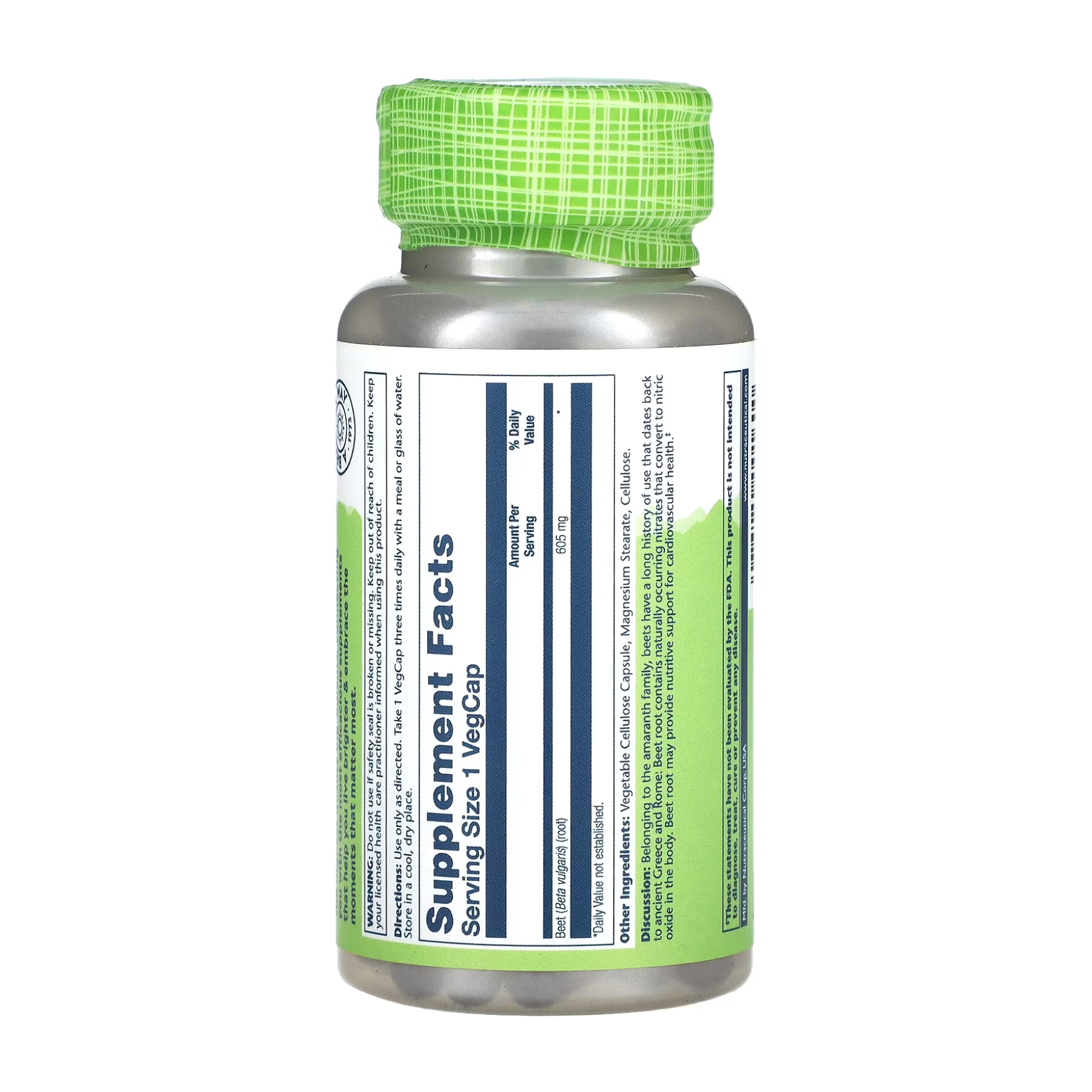 Solaray Beet Root 605mg - 100 caps 2023-10-3420