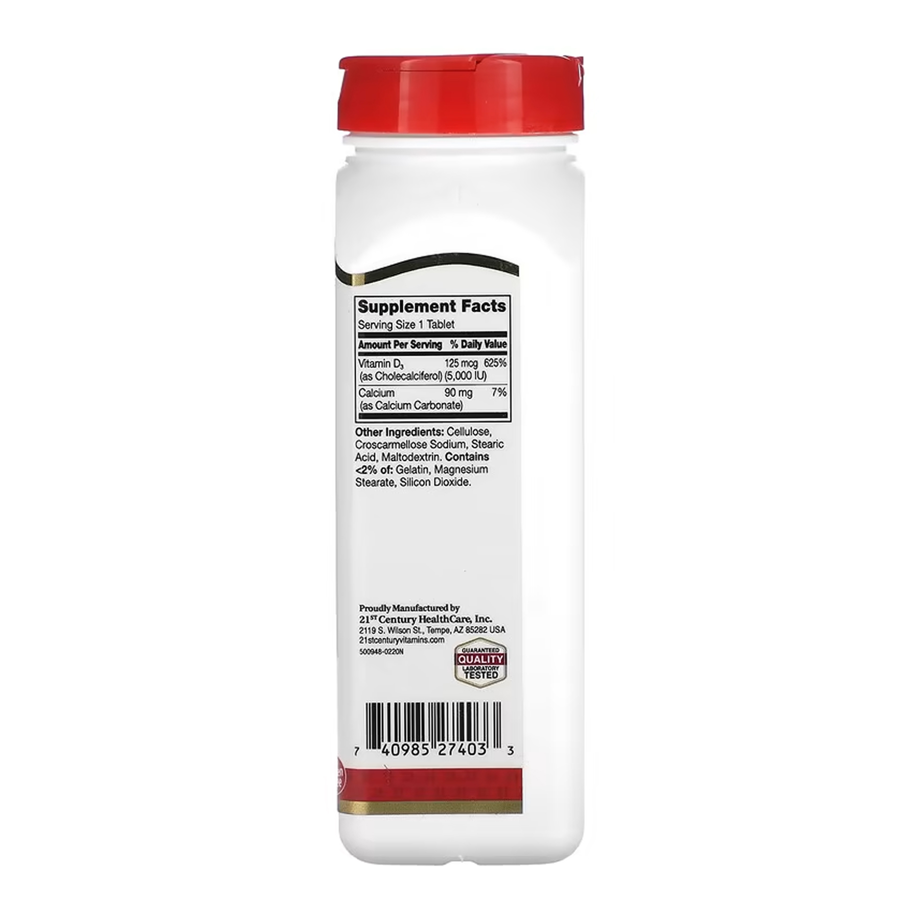 21st Century D3 125 mcg (5000 IU) - 360 tabs 2023-10-7045