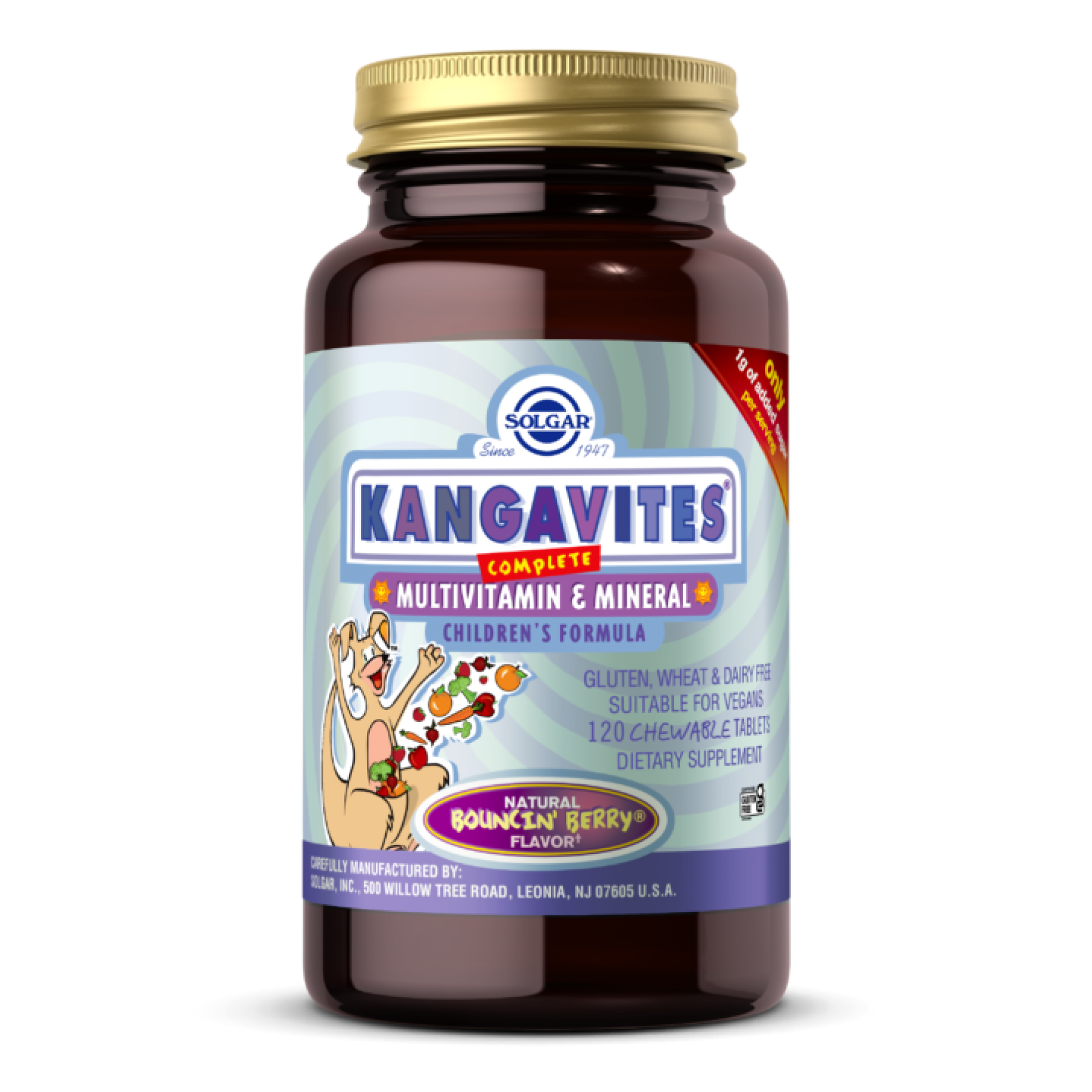 Solgar Kangavites® Multivitamin & Mineral - 120 tabs Bouncin' Berry 2022-10-1524