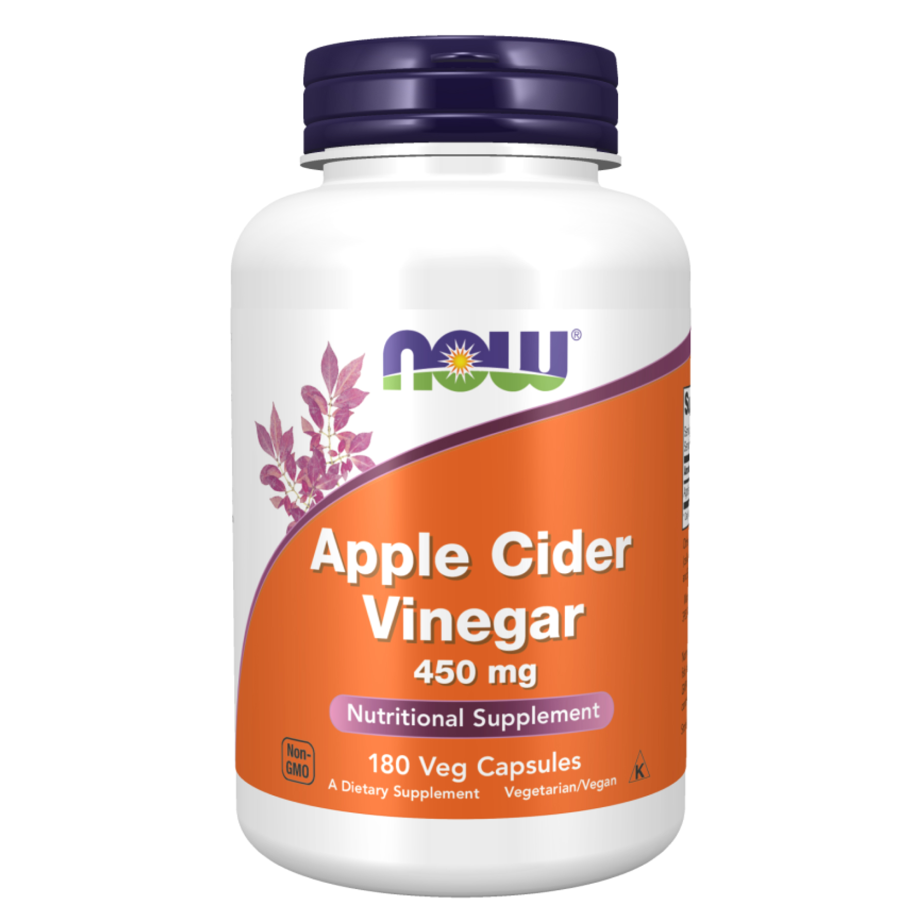 Now Foods Apple Cider Vinegar 450 mg - 180 vcaps 2022-10-0700