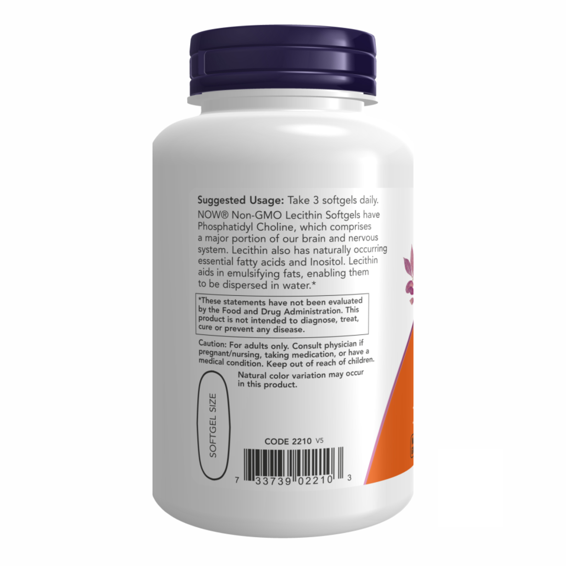 Now Foods Lecithin 1200 mg - 200 sgels 2022-10-0073