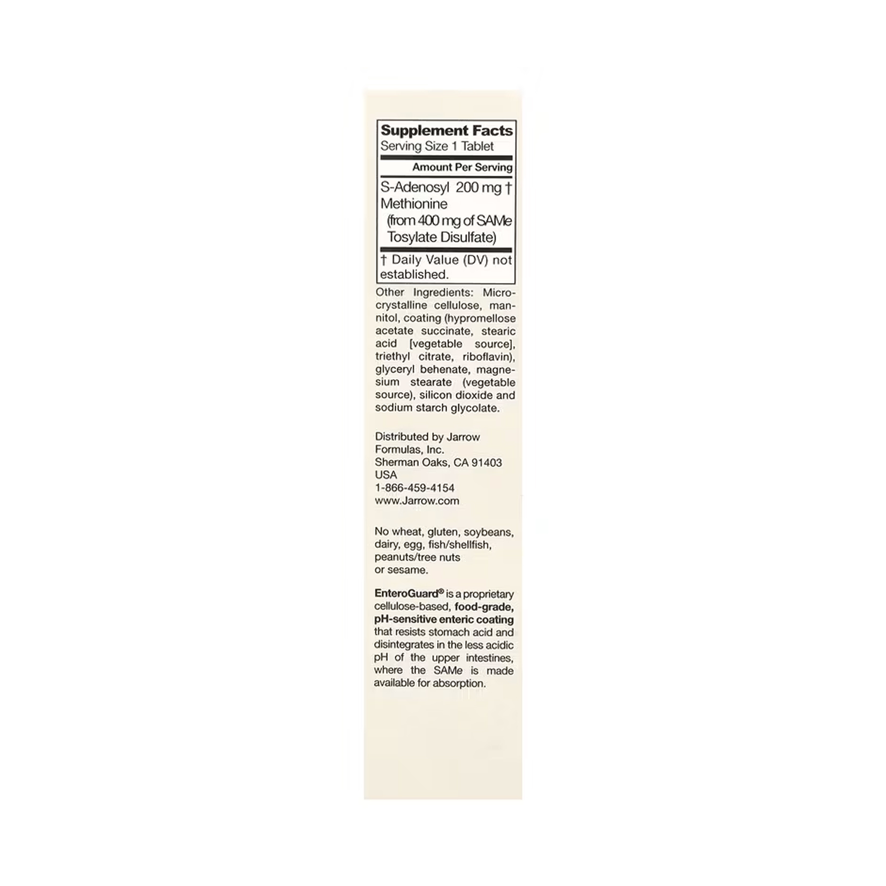 Jarrow Formulas SAM-e 200 - 20 tabs 2023-10-7156