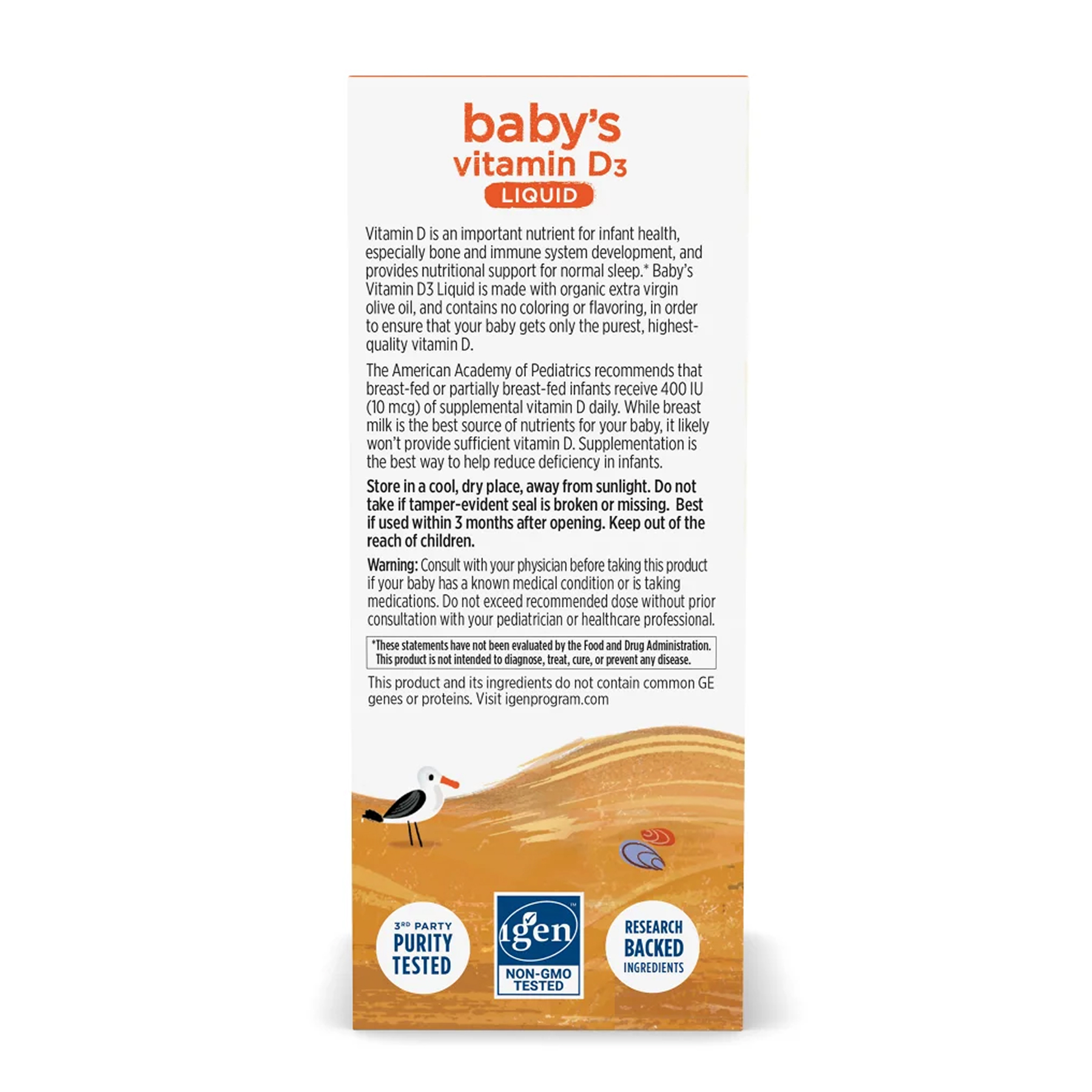 Nordic Naturals Baby's Vitamin D3 Liquid - 22.5 ml 2023-10-5945