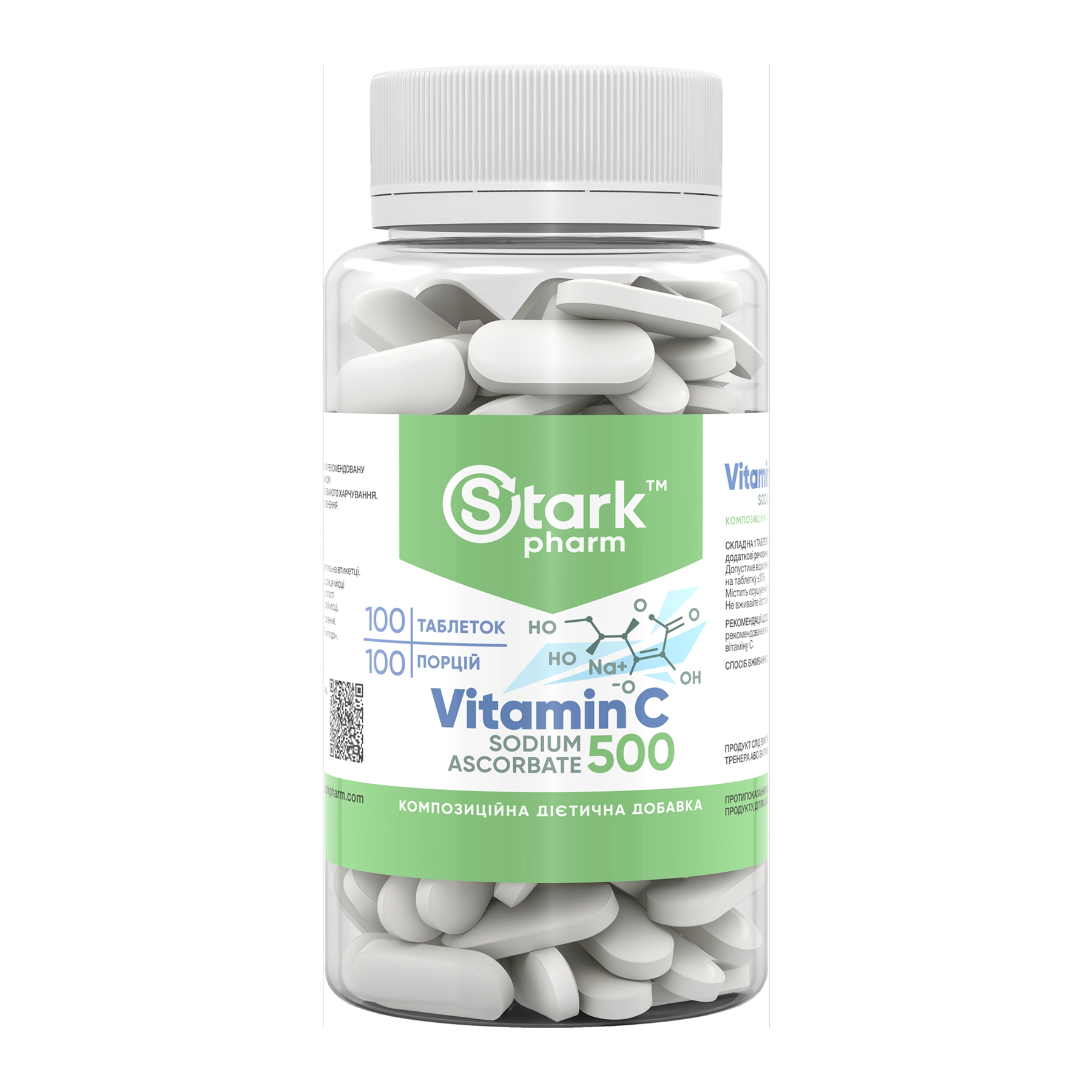 Stark Pharm Stark Vitamin C Sodium Ascorbate 500mg - 100 tabs 2023-10-5821