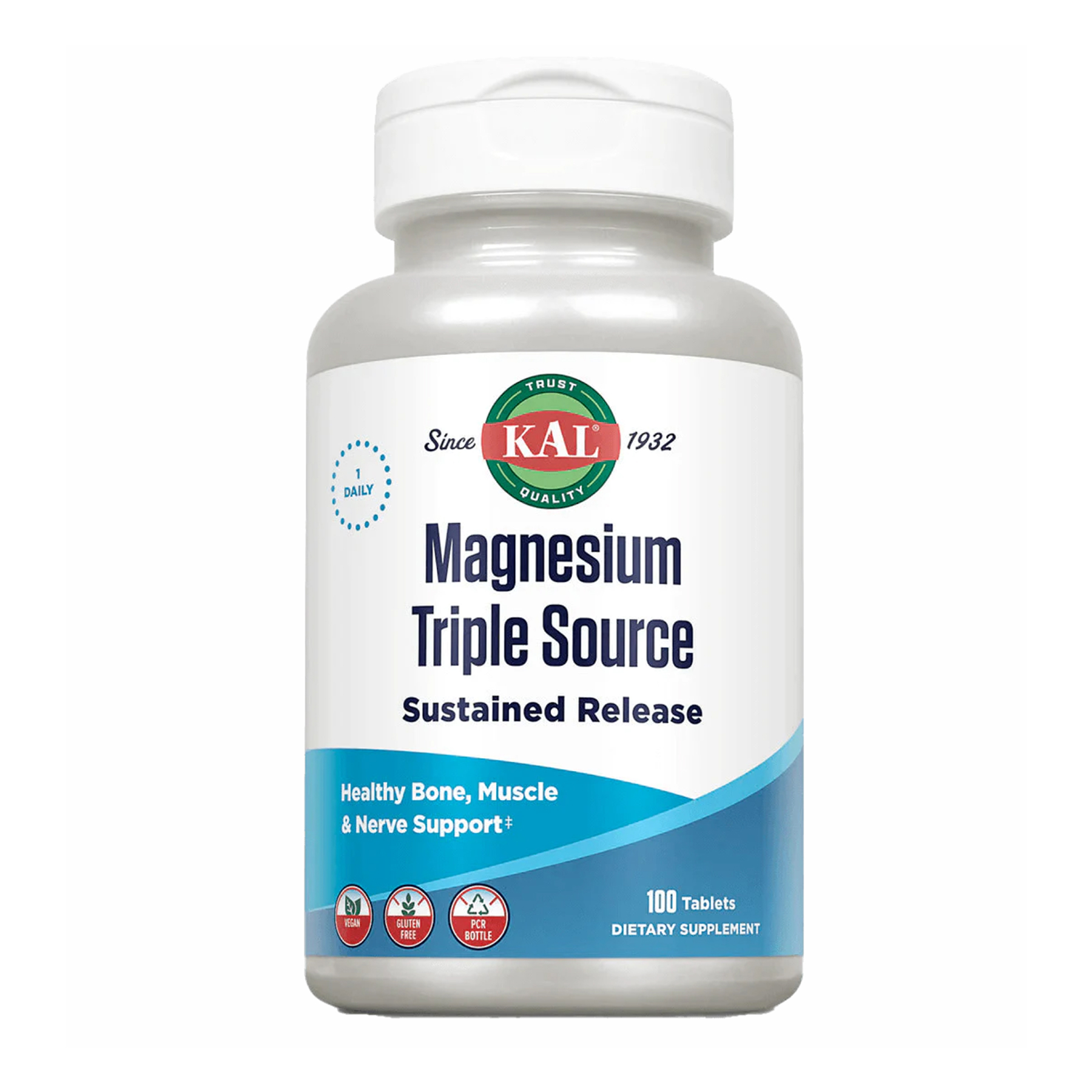KAL Magnesium Sustained Release Triple Source 500mg - 100 tabs 2022-10-0999