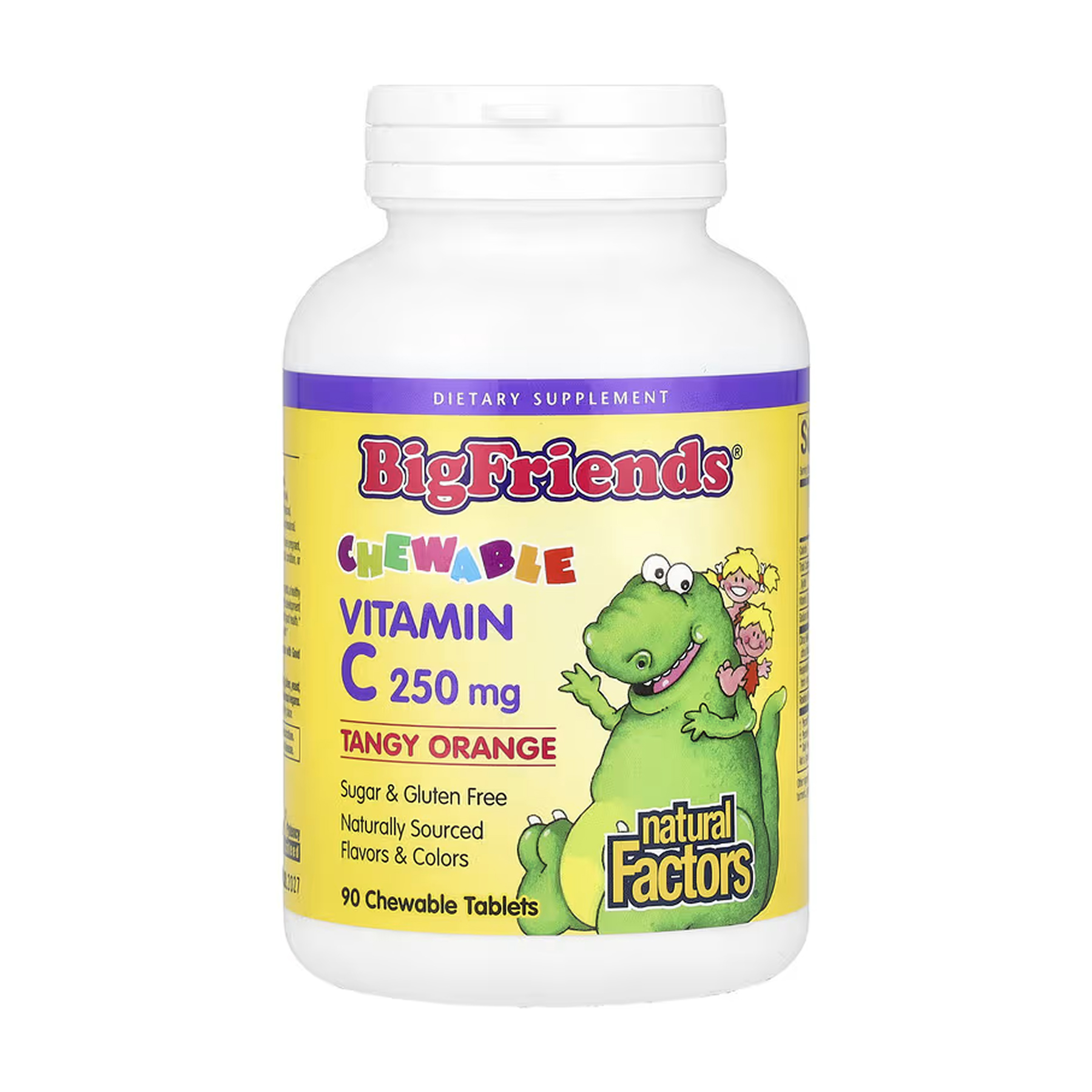 Natural Factors BigFriends Vitamin C 250mg - 90 tabs Orange 2023-10-6539