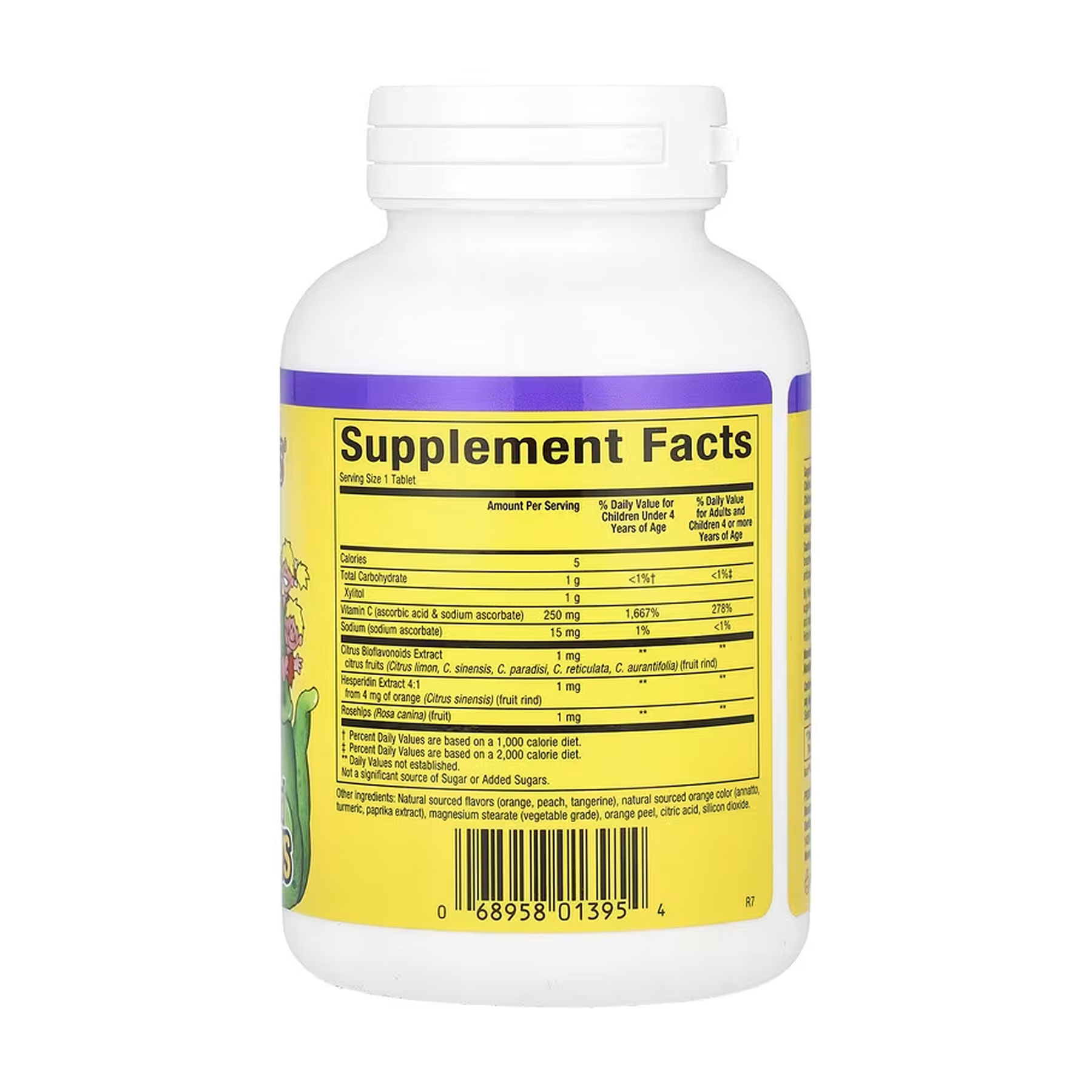 Natural Factors BigFriends Vitamin C 250mg - 90 tabs Orange 2023-10-6539