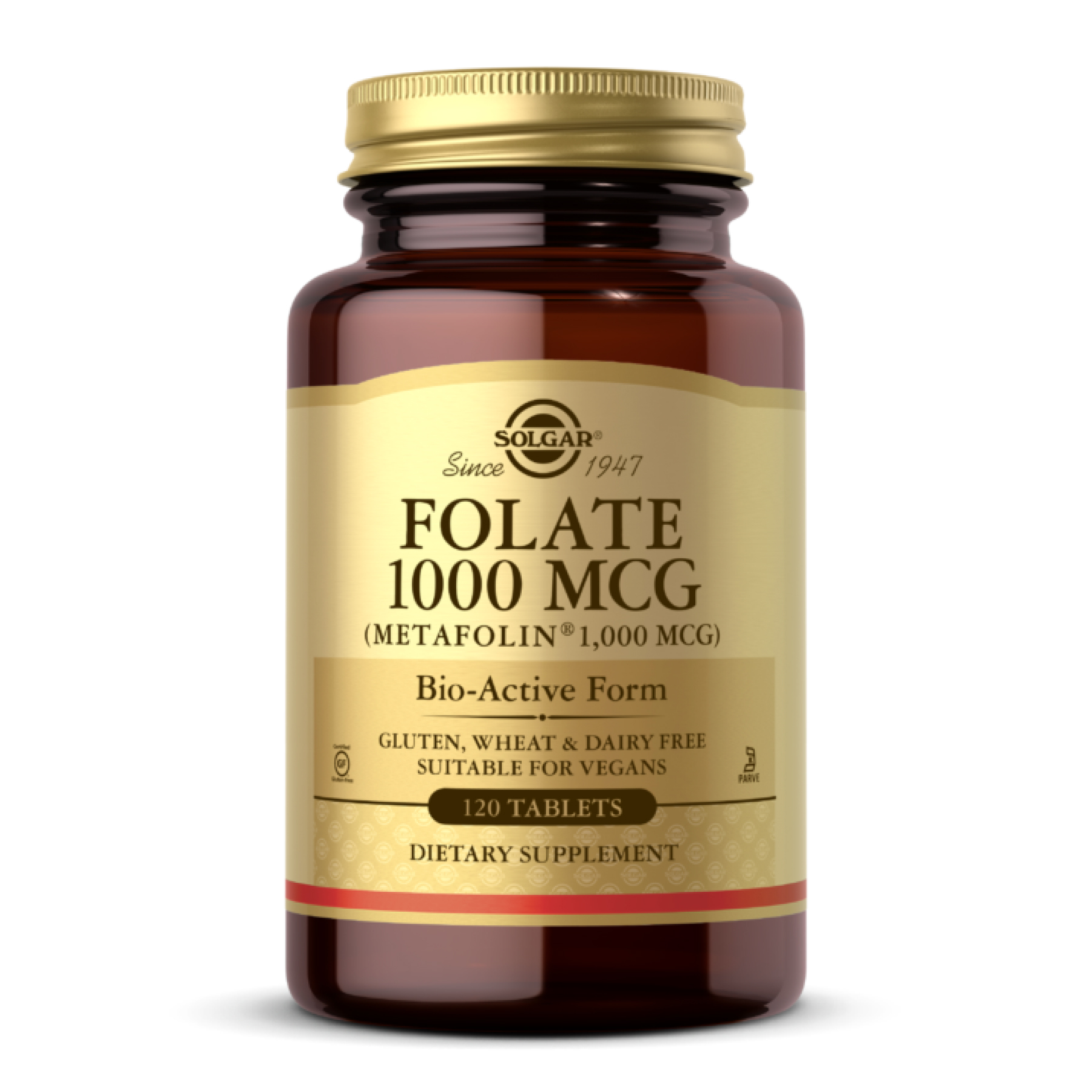Solgar Folate 1000 mcg (as Metafolin) - 120 tabs 2023-10-4152