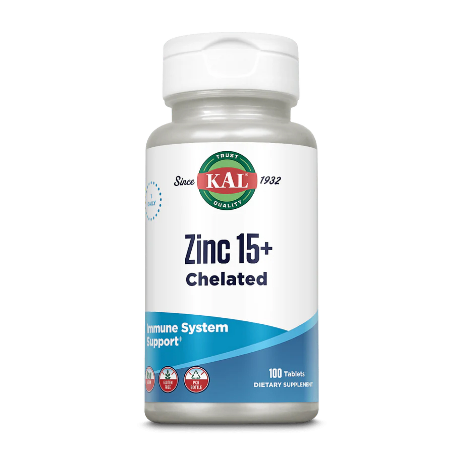 KAL Zinc 15+ Chelated - 100 tabs 2023-10-4419