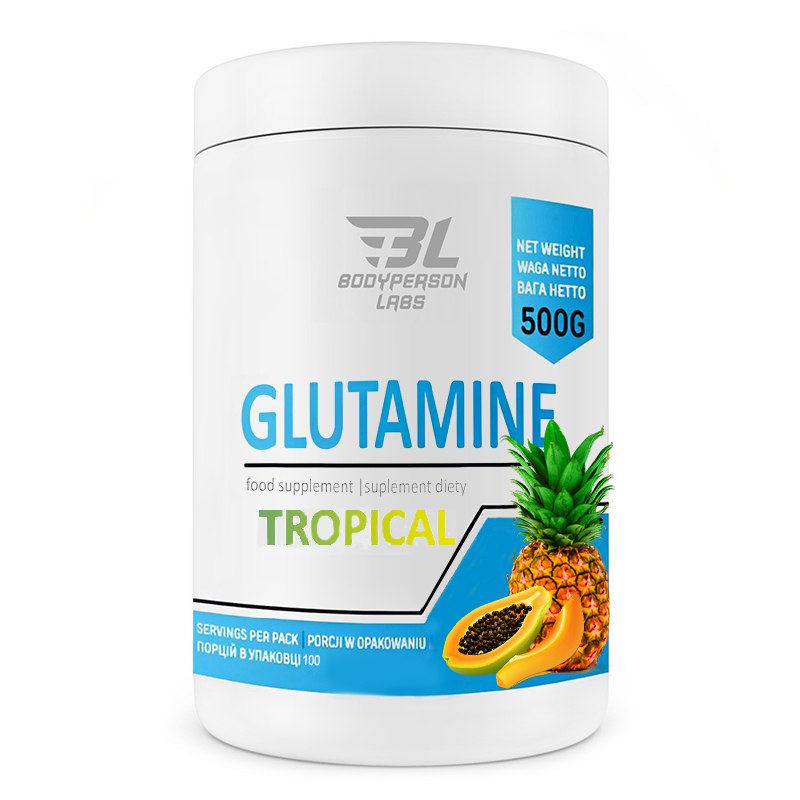 Bodyperson Labs Glutamine - 500g Tropical 100-82-9422397-20