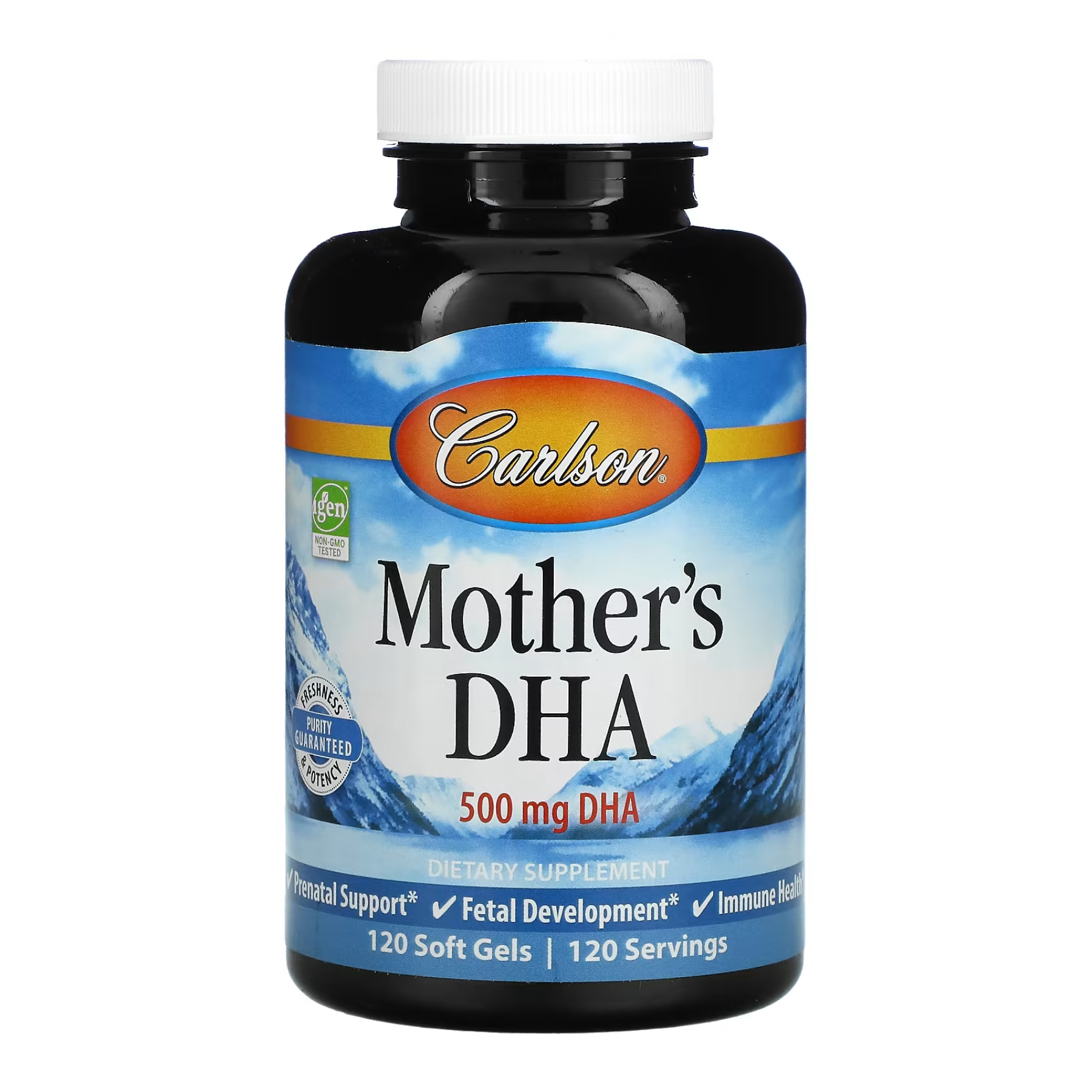 Carlson Laboratories Mother's DHA 500mg - 120 softgels 2023-10-3890