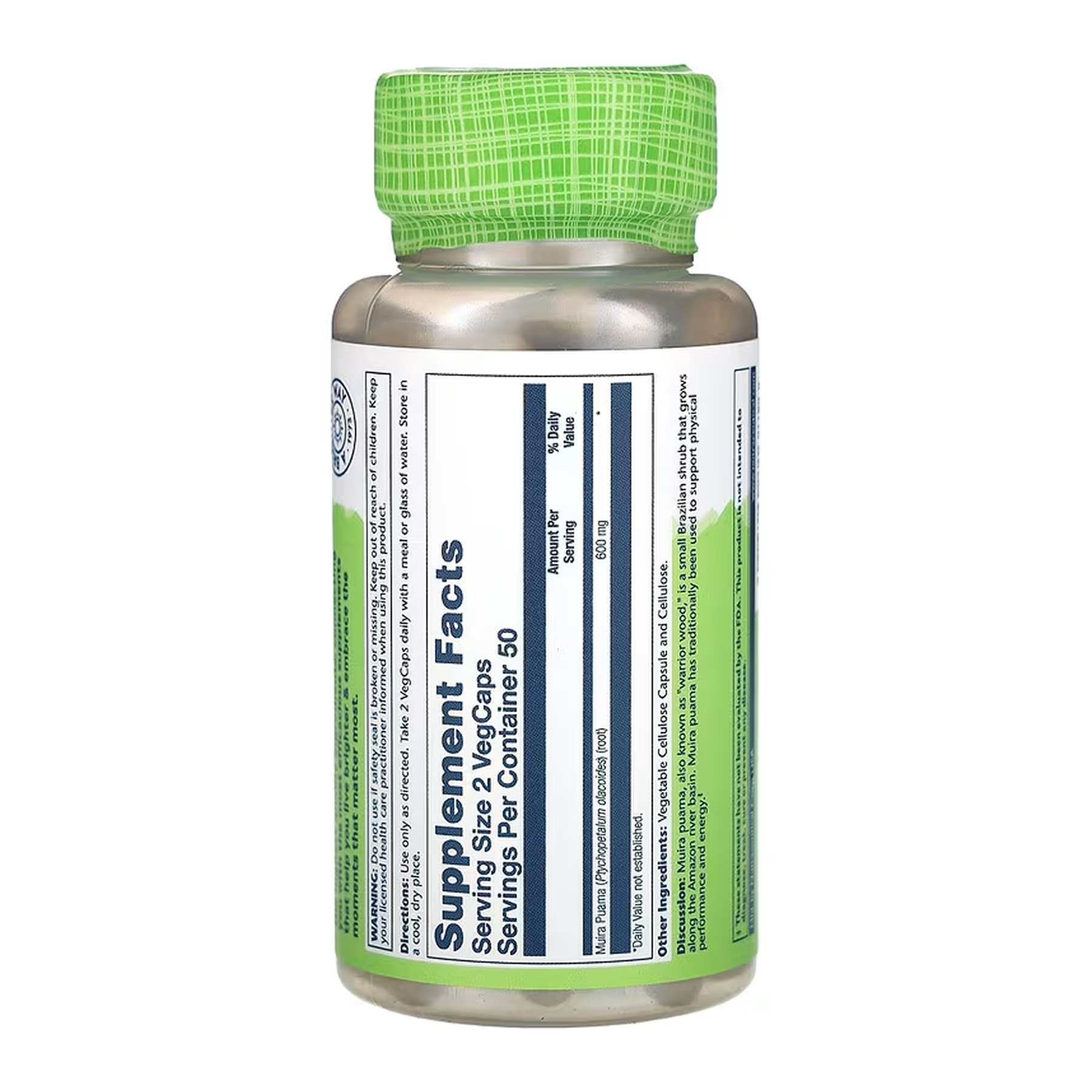 Solaray Muira Puama 300mg - 100 vcaps 2023-10-6723