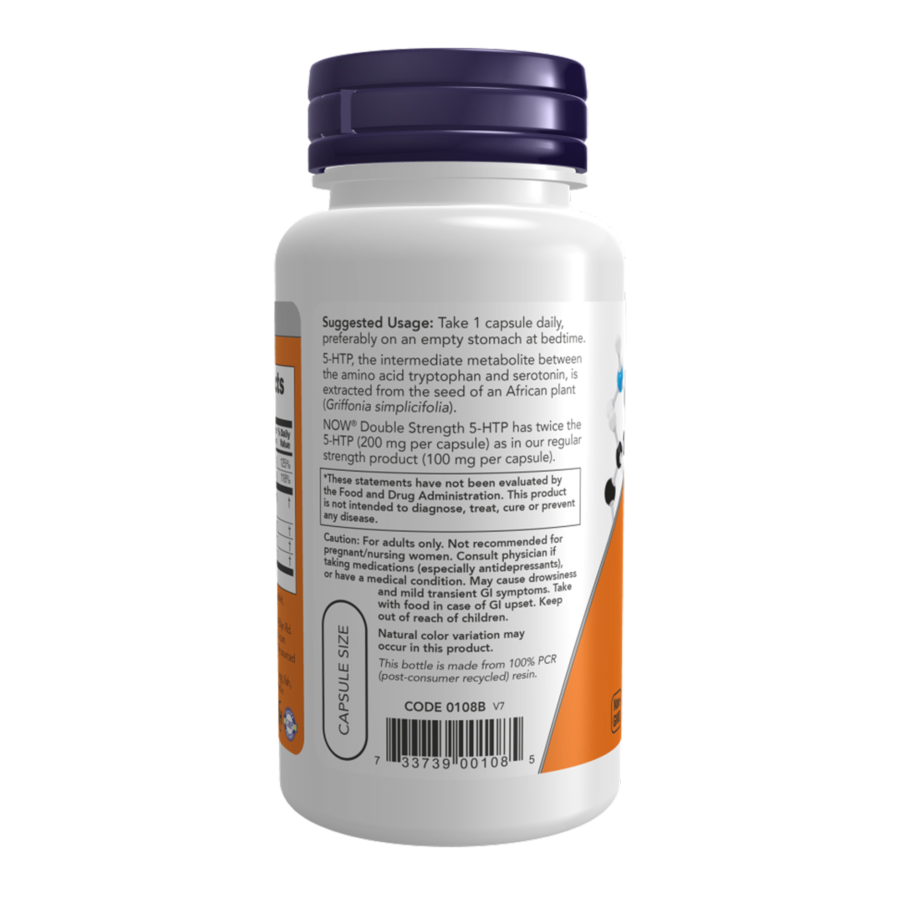 Now Foods 5-HTP 200mg - 120 vcaps 2022-10-0653