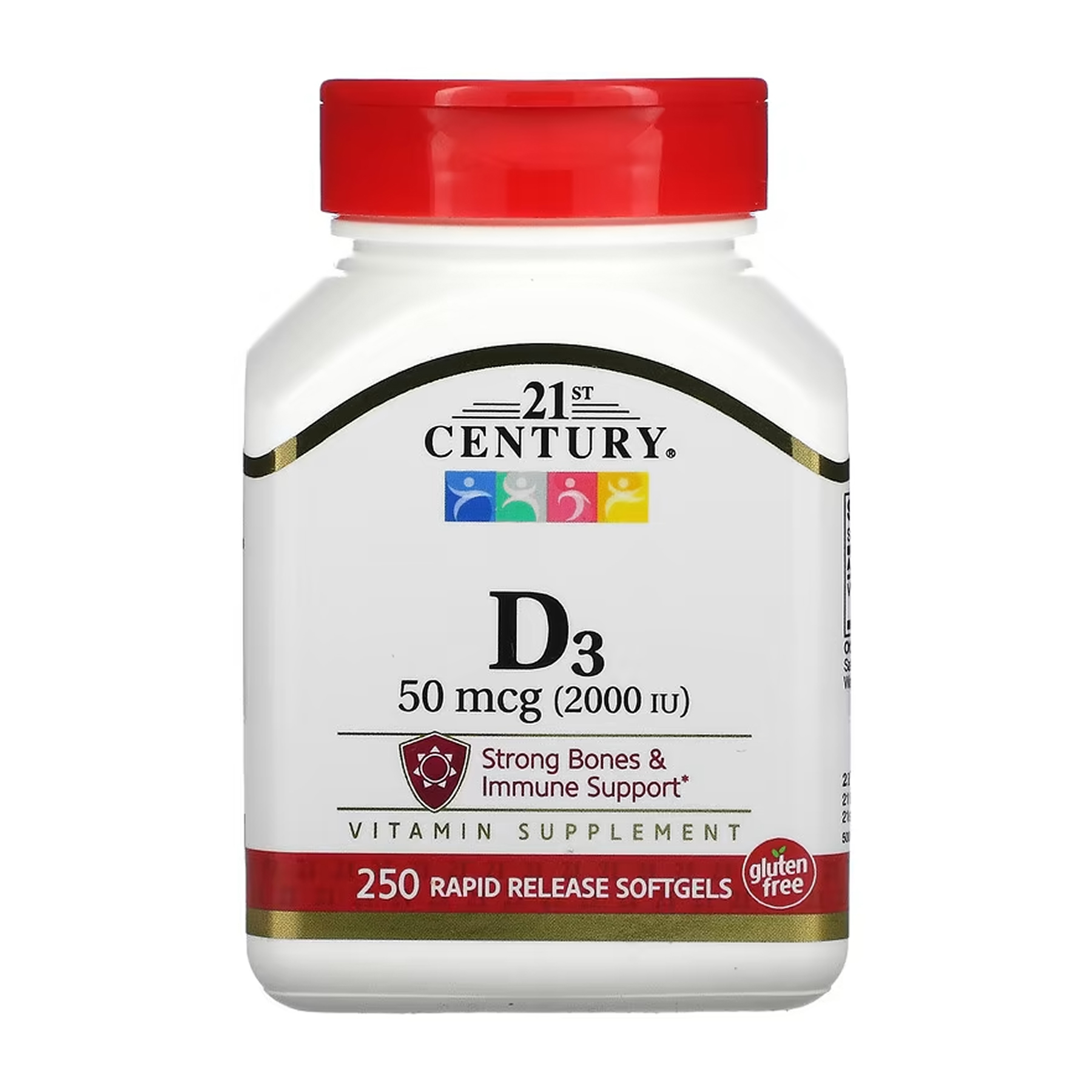 21st Century D3 50 mcg (2000 IU) - 250 softgels 2023-10-7049