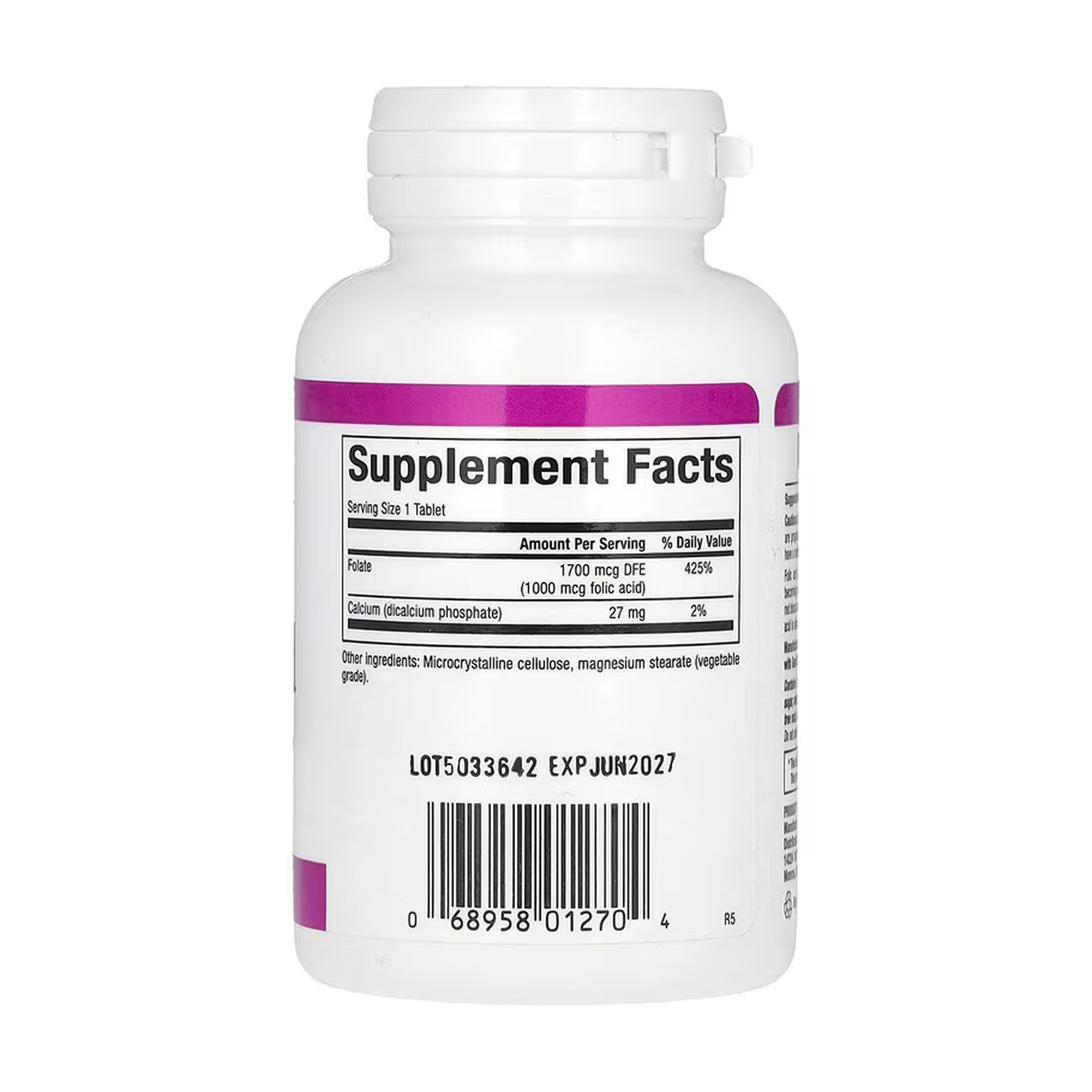 Natural Factors Folic Acid 1mg - 90 tabs 2023-10-5741