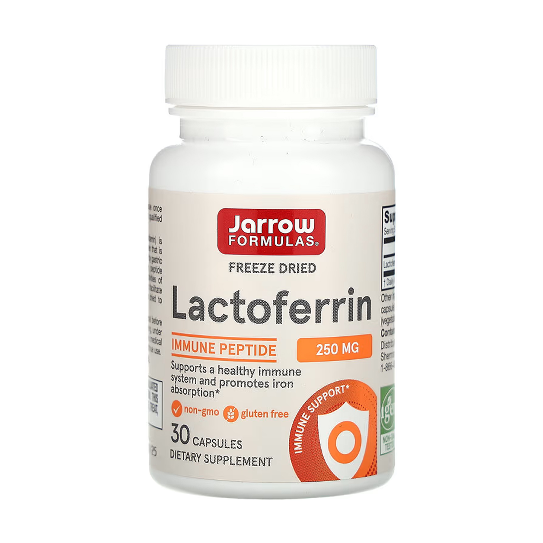Jarrow Formulas Lactoferrin 250mg - 30 vcaps 2023-10-5588