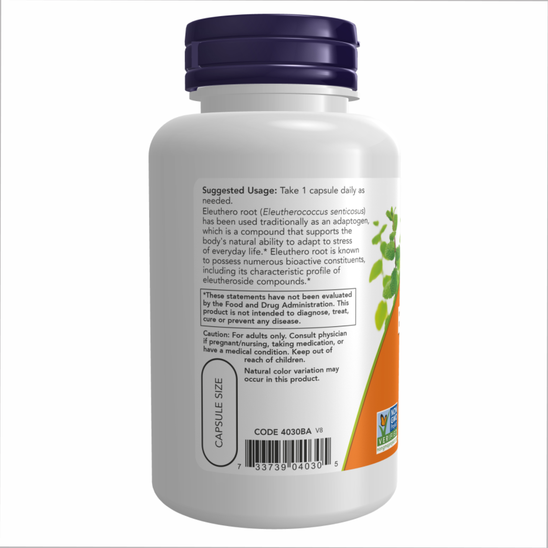 Now Foods Eleuthero 500mg - 250 vcaps 2022-10-0704