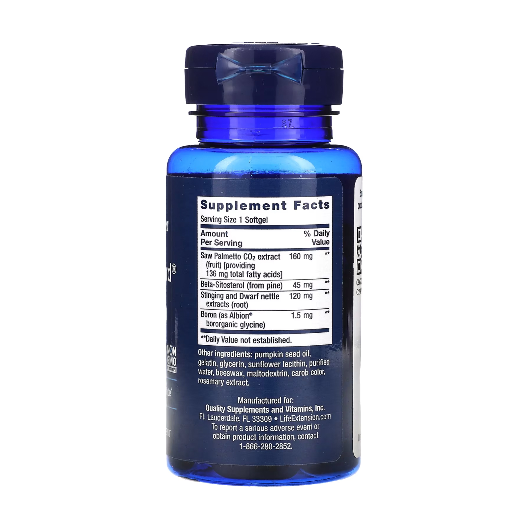 Life Extension PalmettoGuard® Saw Palmetto/Nettle Root Formula with Beta-Sitosterol - 60 softgels 2023-10-3218
