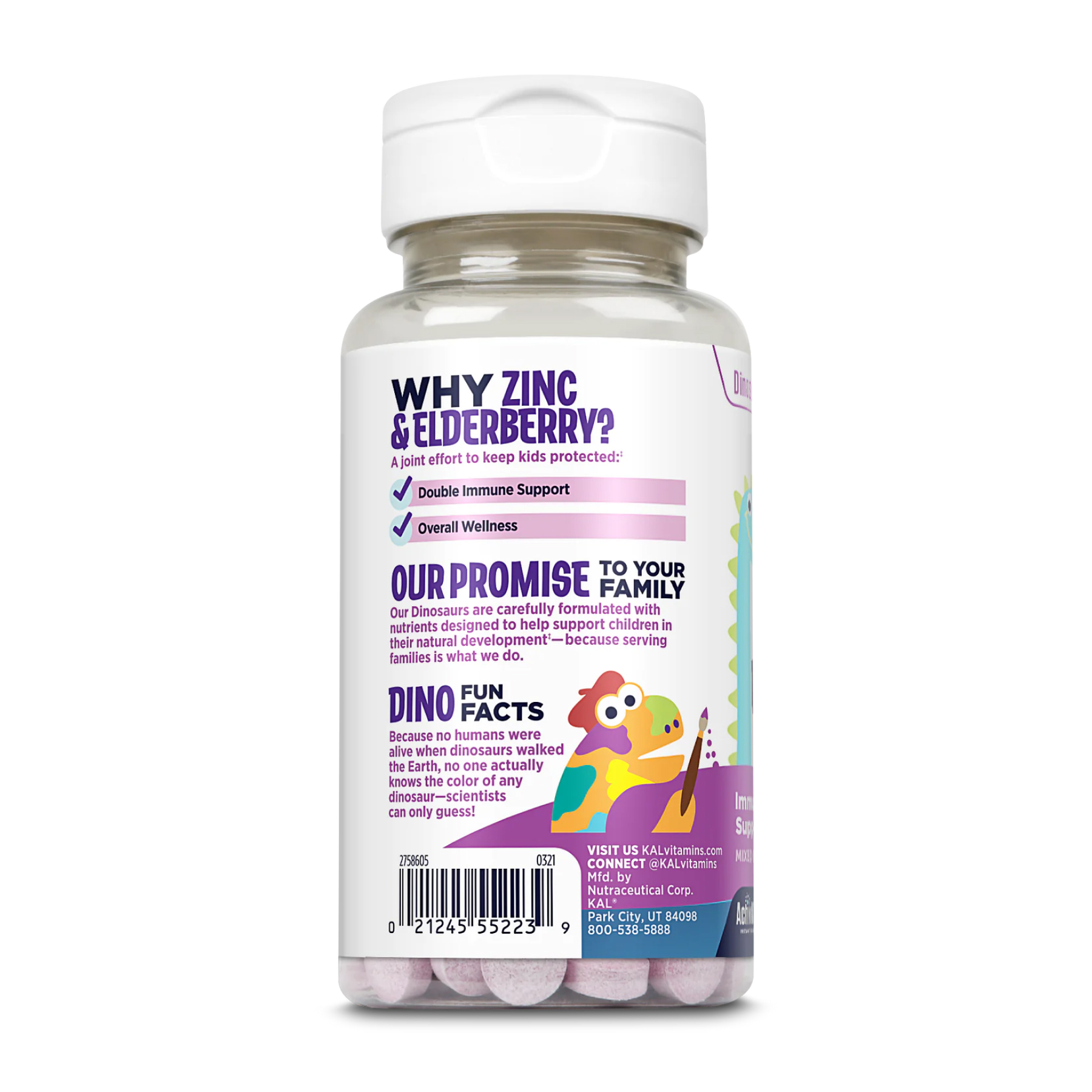 KAL Zinc Elderberry 5mg - 90 tabs Berry 2023-10-2158