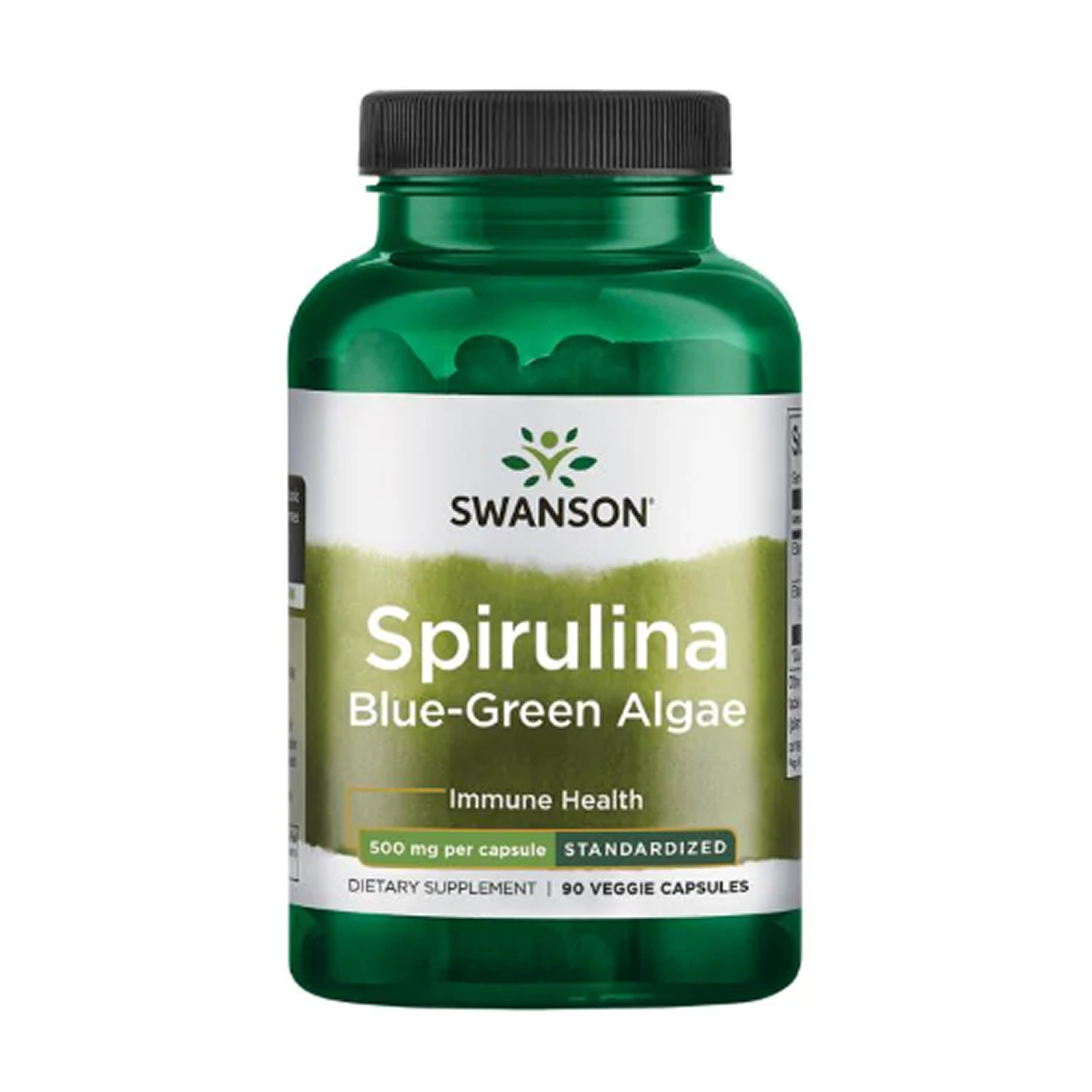 Swanson Spirulina Blue-Green Alhae 500mg - 90veg caps 100-96-7034964-20
