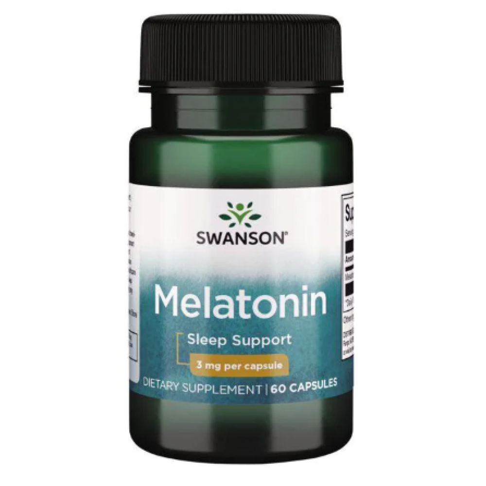 Swanson Melatonin 3 mg - 60 caps 100-64-0969295-20