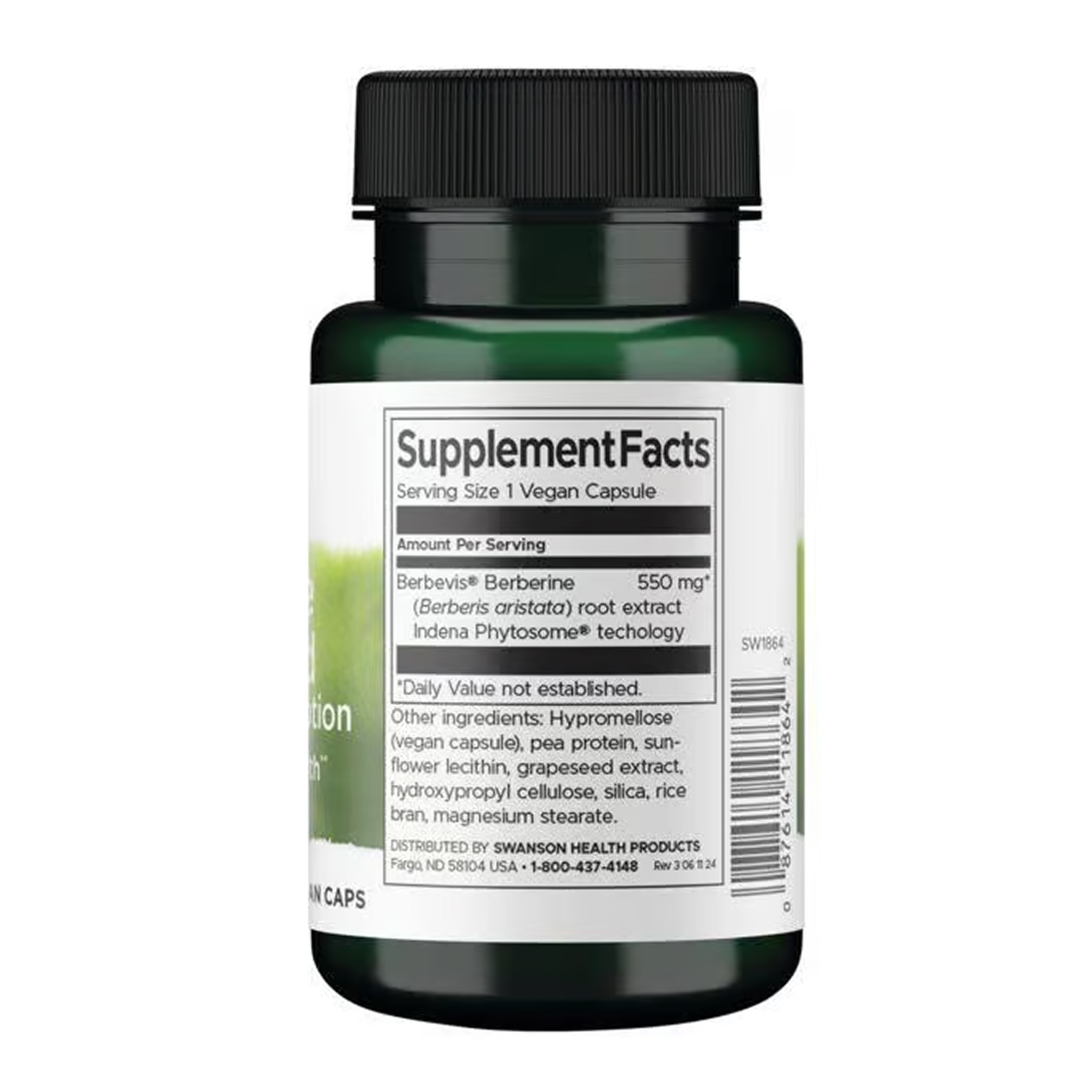 Swanson Berberine Advanced Enhanced Absorption - 30 vcaps 2023-10-5878