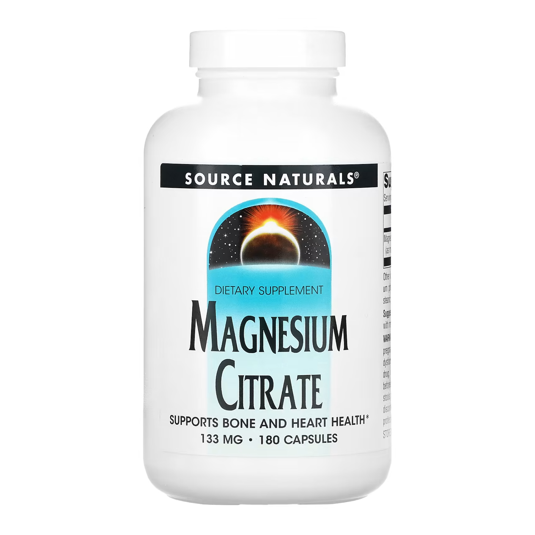 Source Naturals Magnesium Citrate 133mg - 180 caps 2023-10-3865