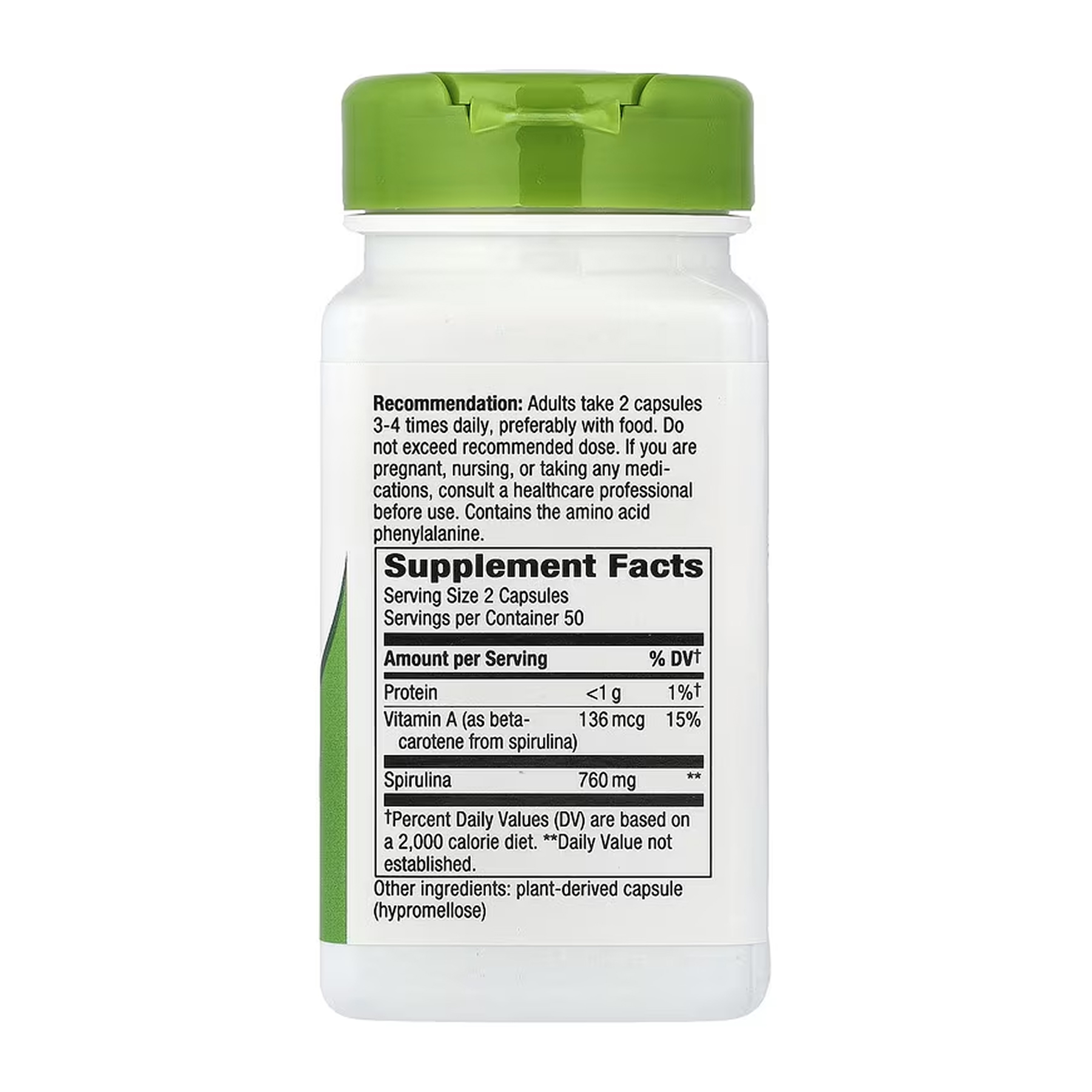Nature's Way Spirulina Micro-Algae - 100 vcaps 2023-10-6853