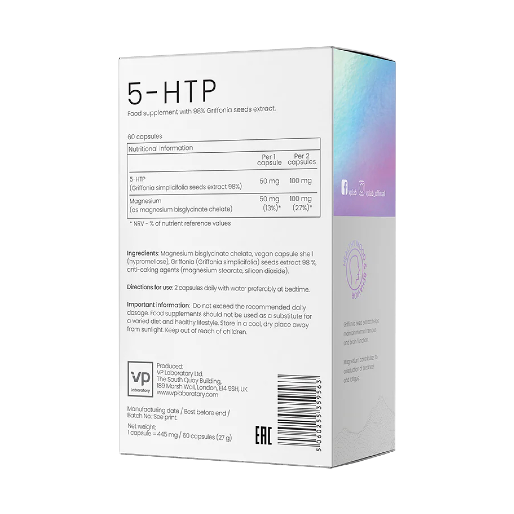 VPLab 5-HTP - 60 caps 2023-10-6034