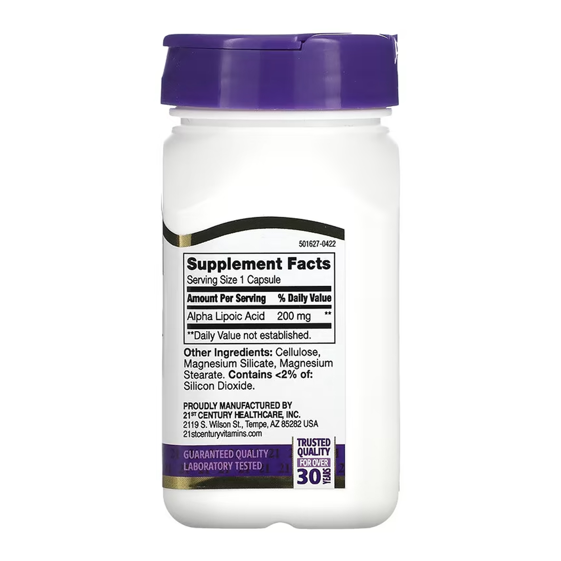 21st Century Alpha Lipoic Acid 200 mg - 60 caps 2023-10-7085