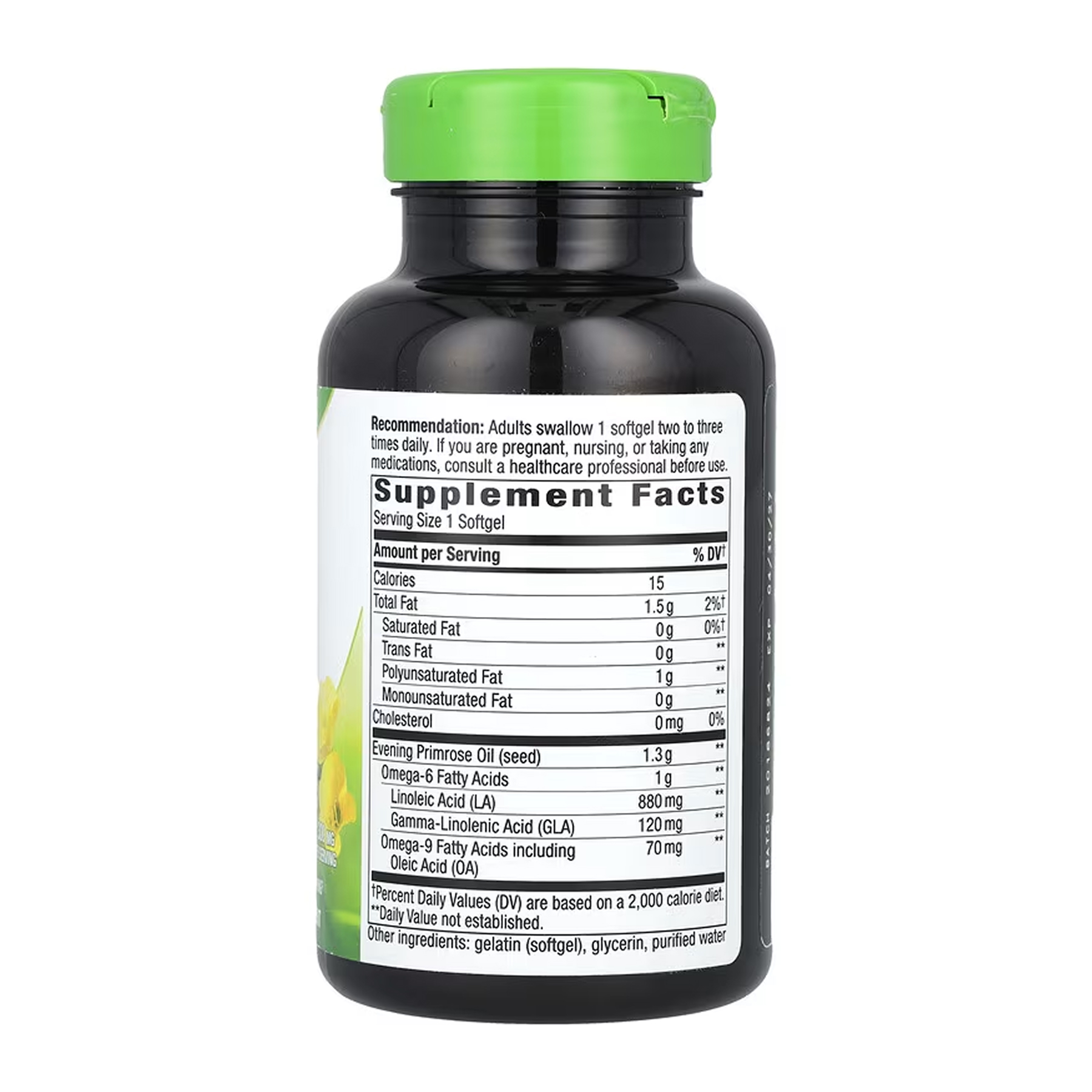 Nature's Way Evening Primrose Oil 1300 mg - 60 softgels 2023-10-6425