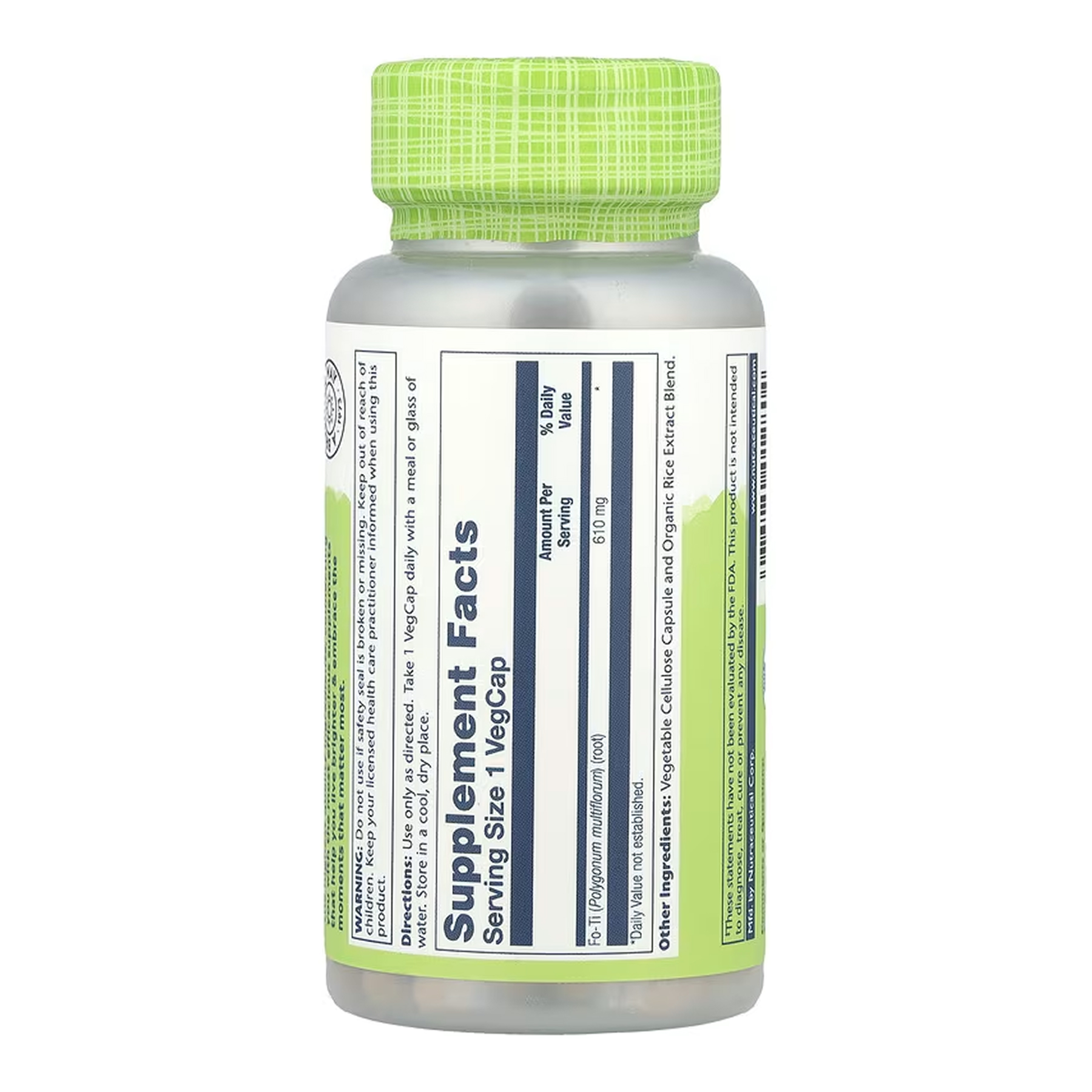 Solaray Fo-Ti He-Shou-Wu 610mg - 100 vcaps 2023-10-6997