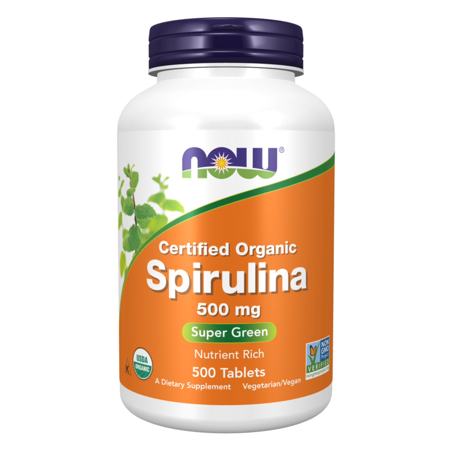Now Foods Org Spirulina 500mg - 500 tabs 2022-10-0688