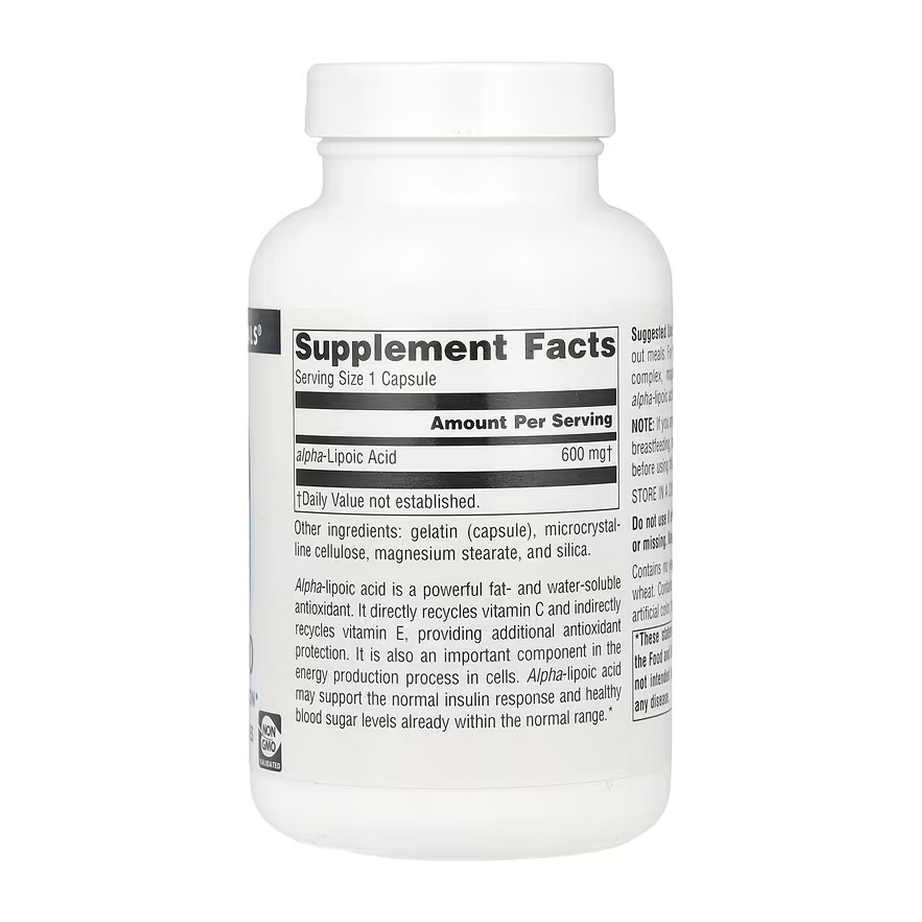 Source Naturals Alpha Lipoic Acid 600 mg - 120 caps 2023-10-6153