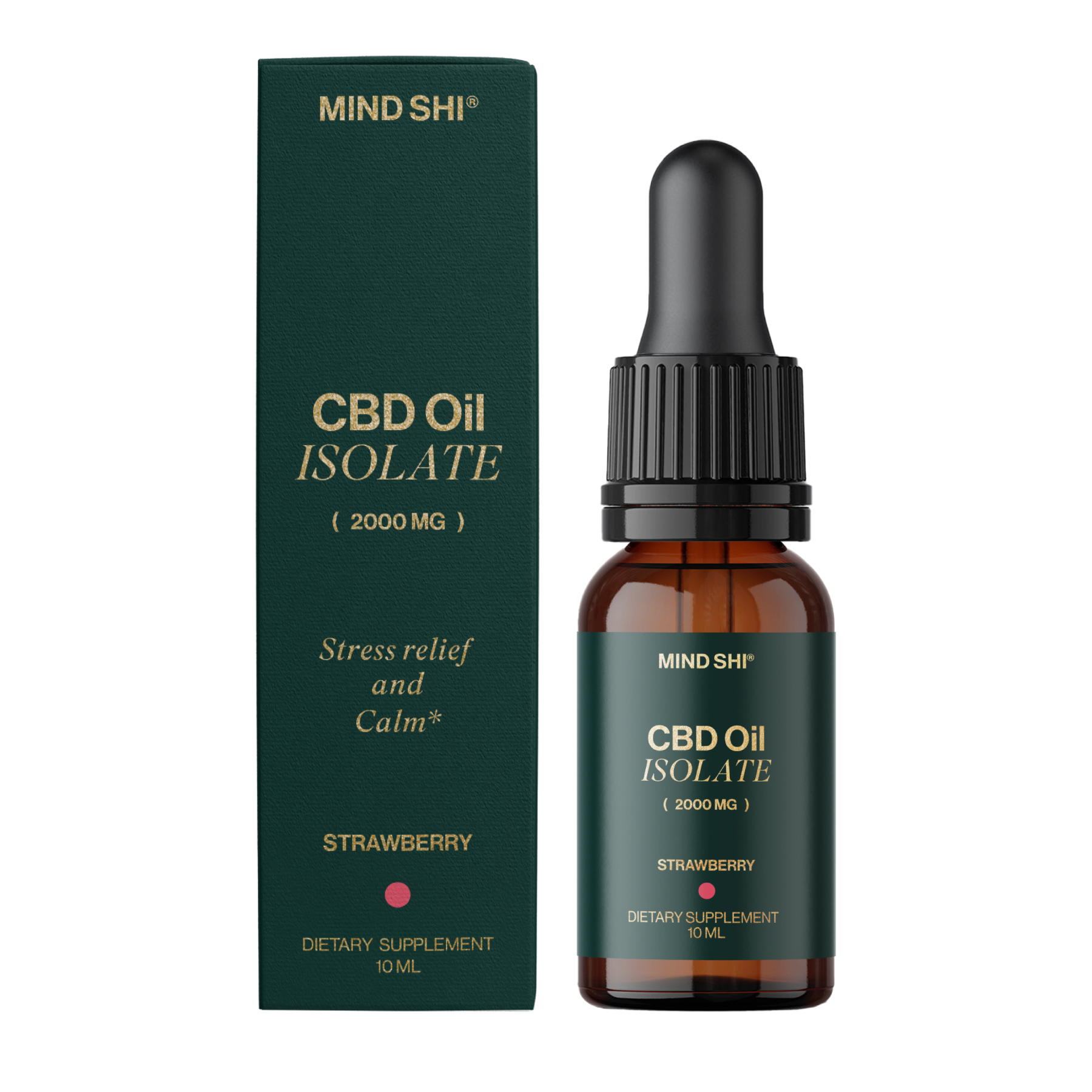 Mind Shi CBD Oil Isolate 2000 mg Strawberry - 10 ml 2023-10-3801