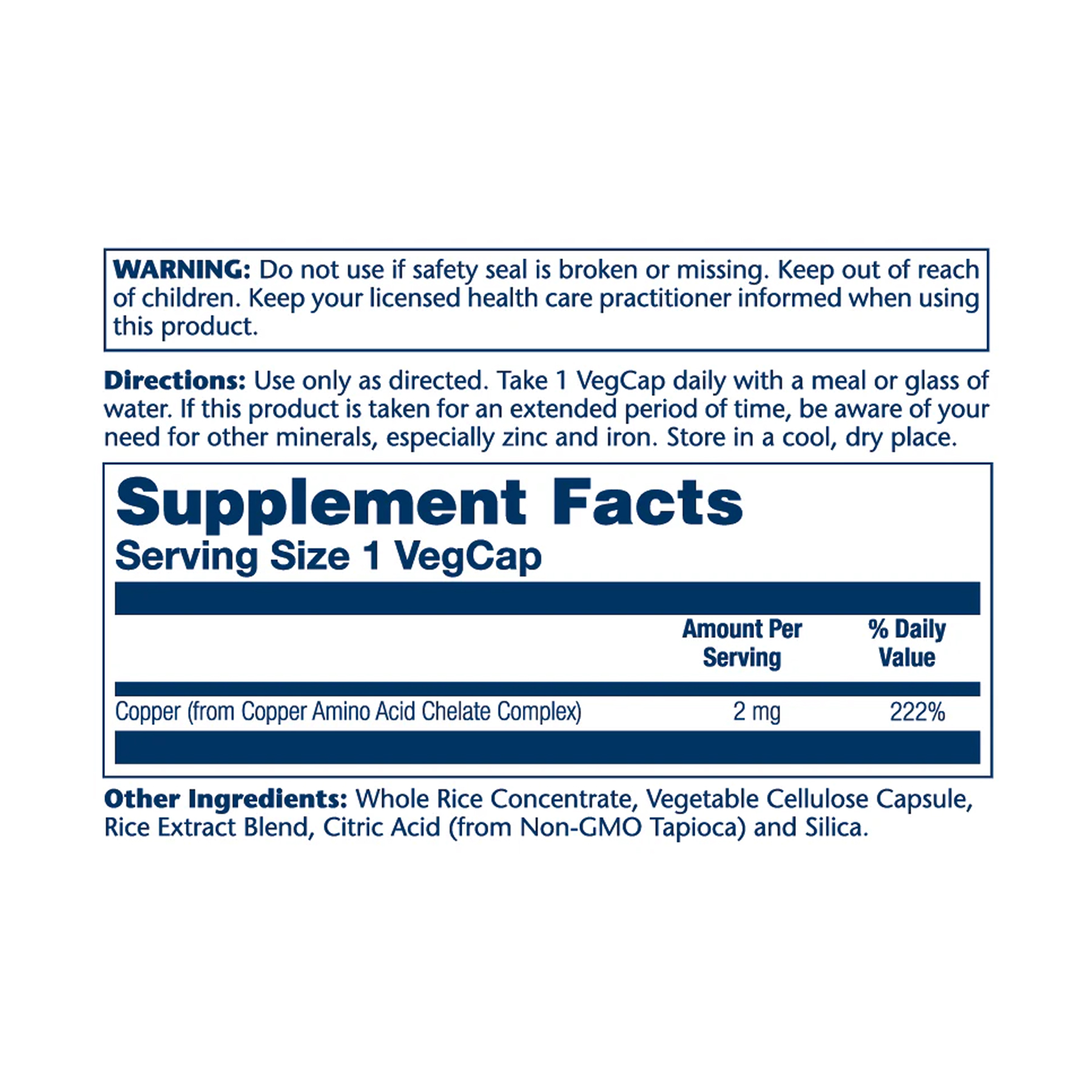 Solaray Copper 2mg - 100 caps 2023-10-5691