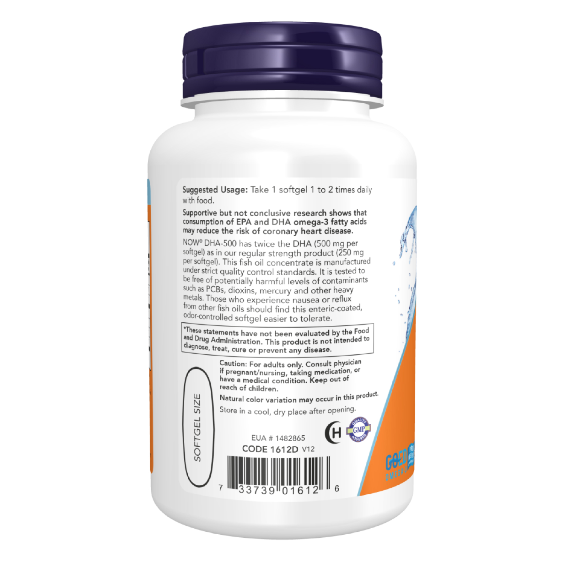Now Foods DHA 500mg - 180 sgels 2022-10-2585