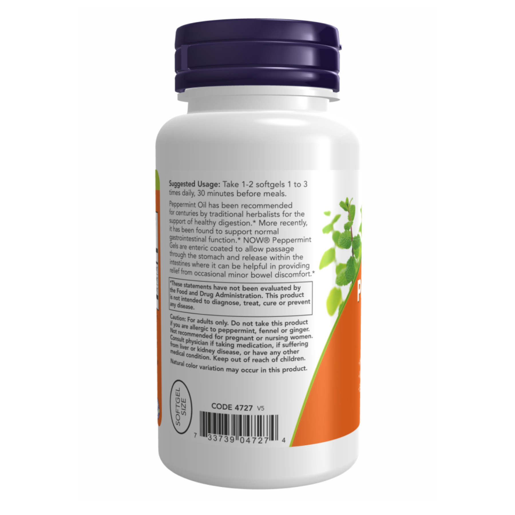 Now Foods Peppermint Gels - 90 sgels 2022-10-1365