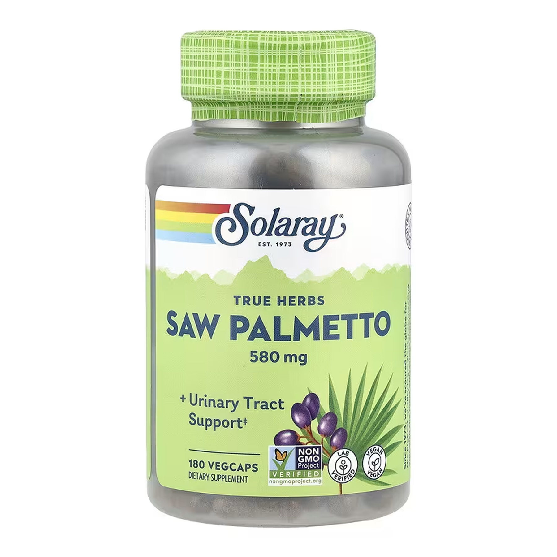 Solaray Saw Palmetto Berry 580mg - 180 vcaps 2023-10-6726