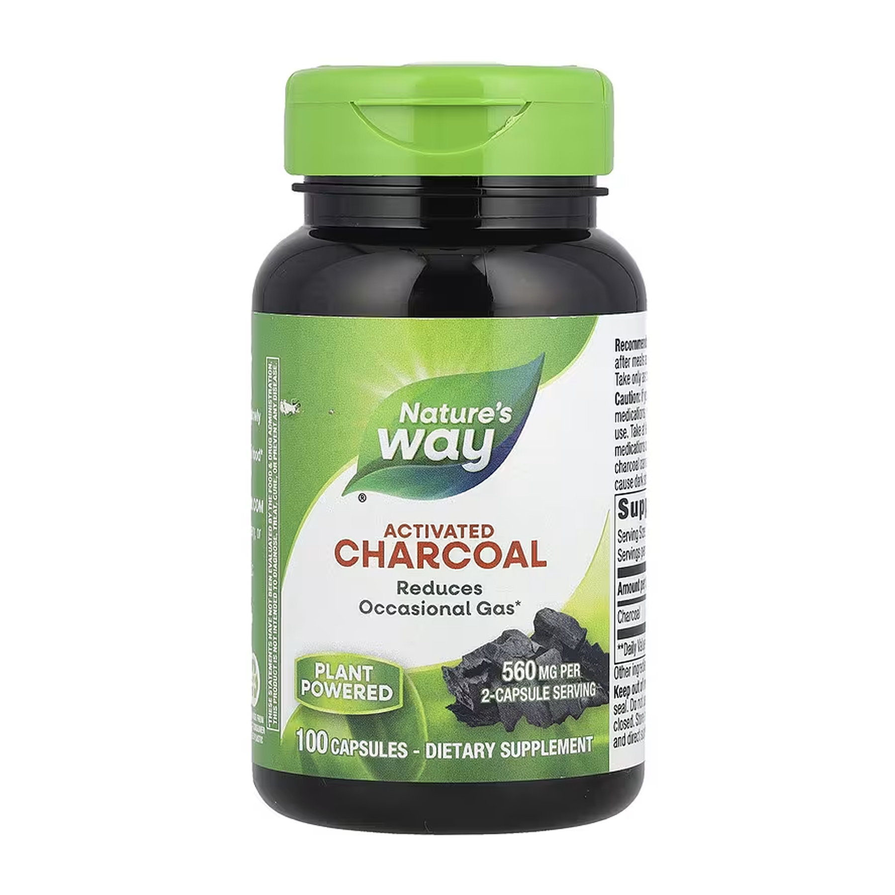 Nature's Way Activated Charcoal - 100 caps 2023-10-6394
