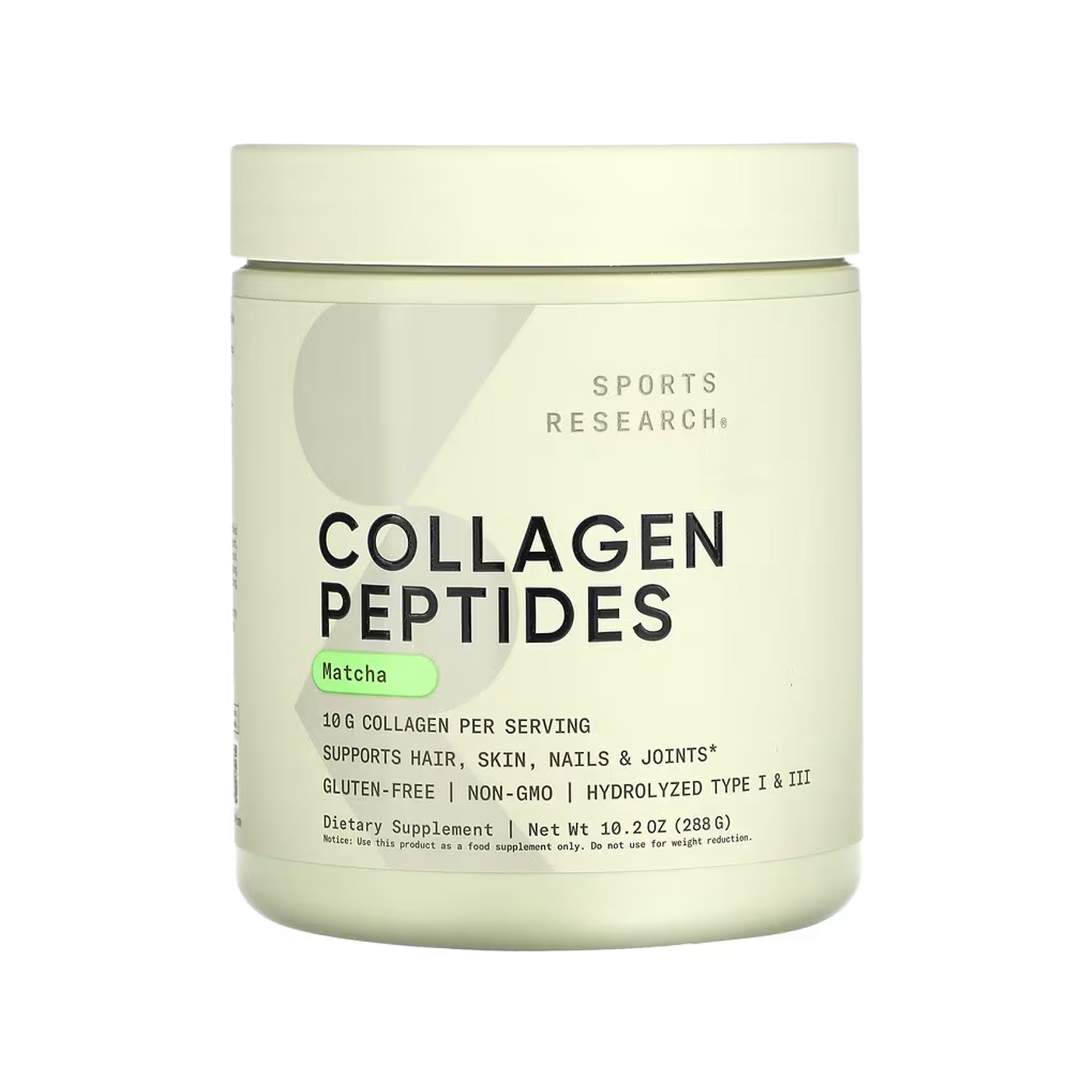 Sport Research Collagen Peptides Organic Matcha - 288g Green Tea 2023-10-5542