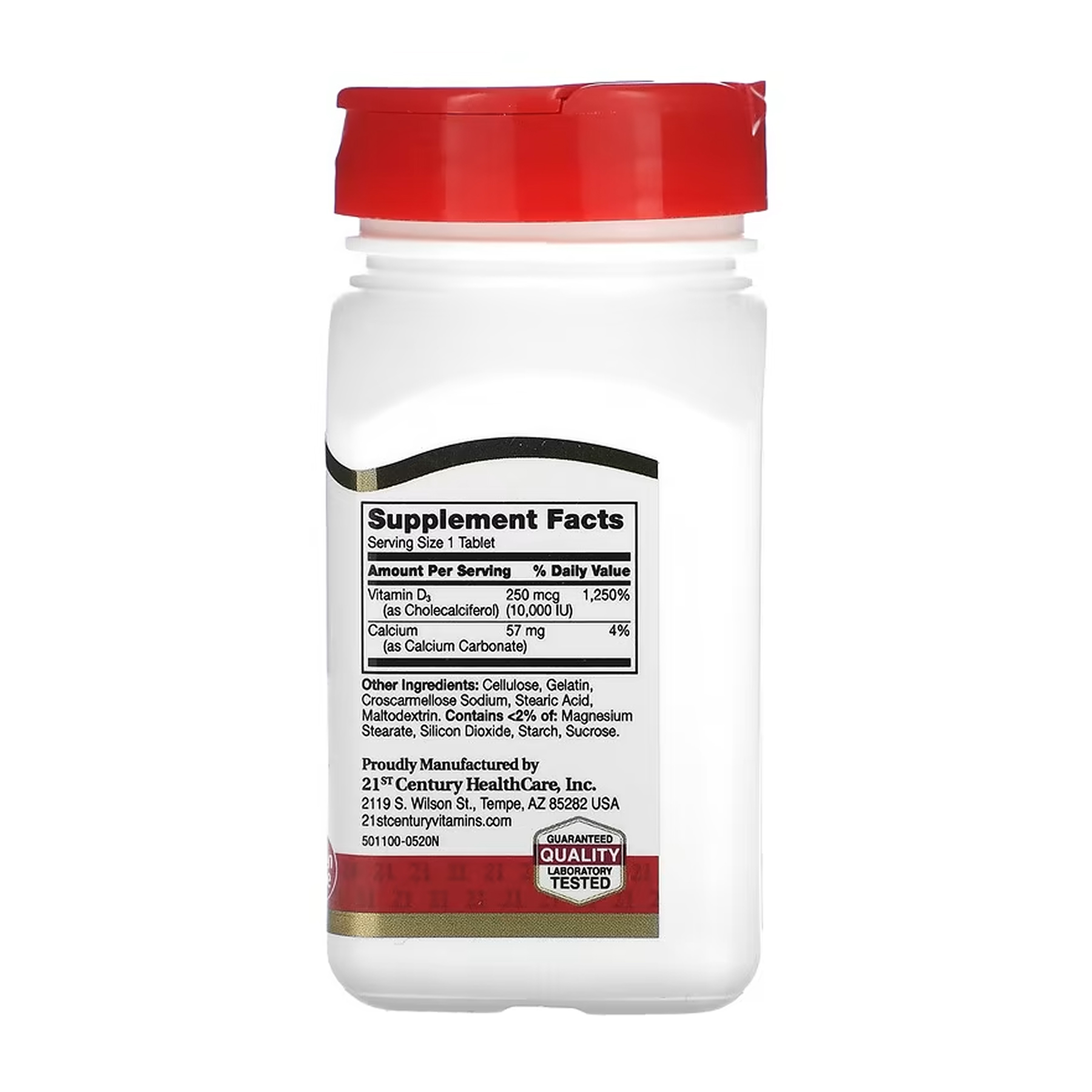 21st Century D3 250 mcg (10,000 IU) - 110 tabs 2023-10-7052